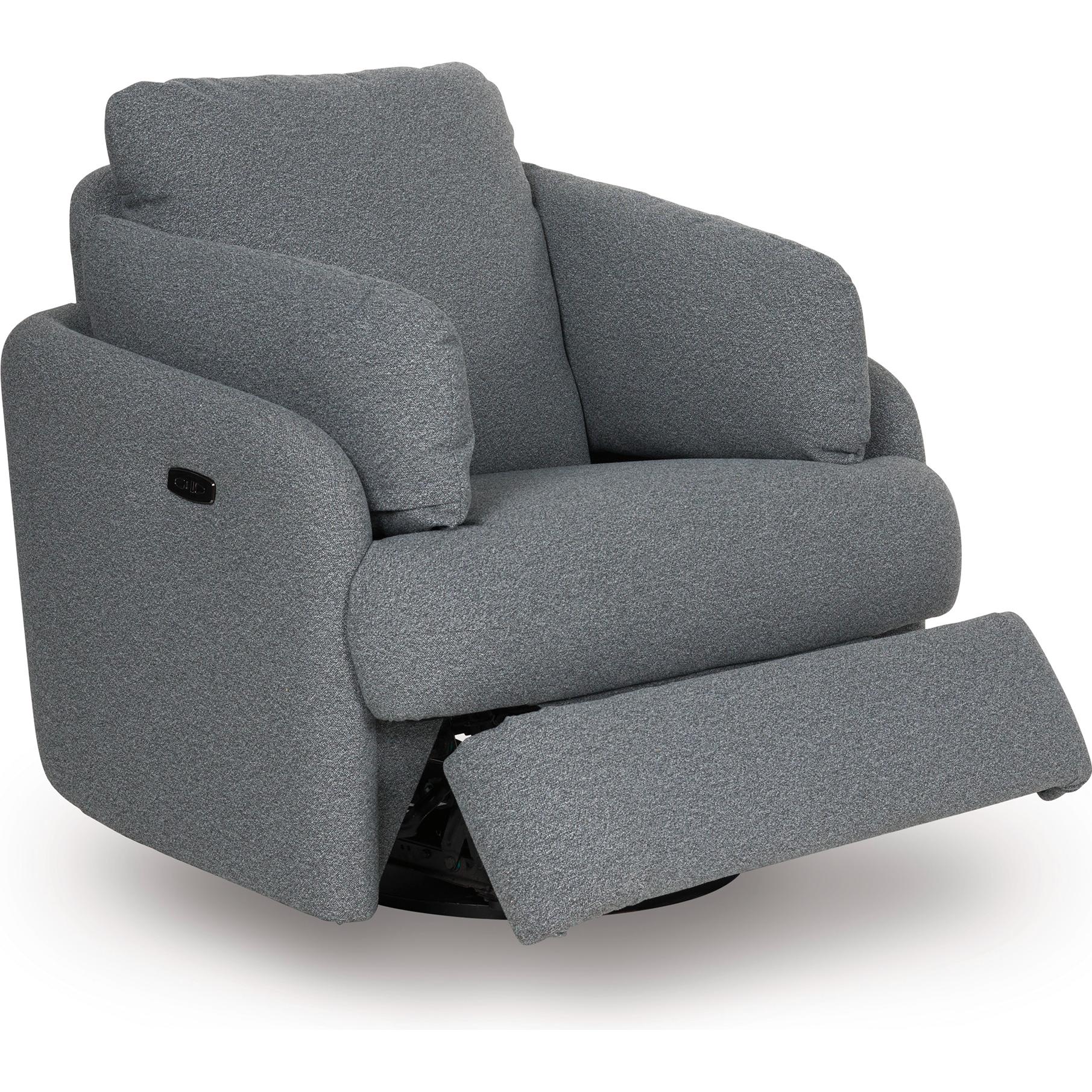  Manufacturer Color_Salt and Pepper --  Signature Design by Ashley Alainmont Next Gen Nuvella Power Swivel Fabric Recliner IMAGE 2
