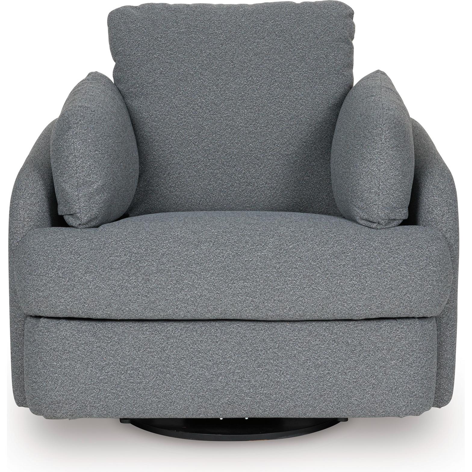  Manufacturer Color_Salt and Pepper --  Signature Design by Ashley Alainmont Next Gen Nuvella Power Swivel Fabric Recliner IMAGE 4