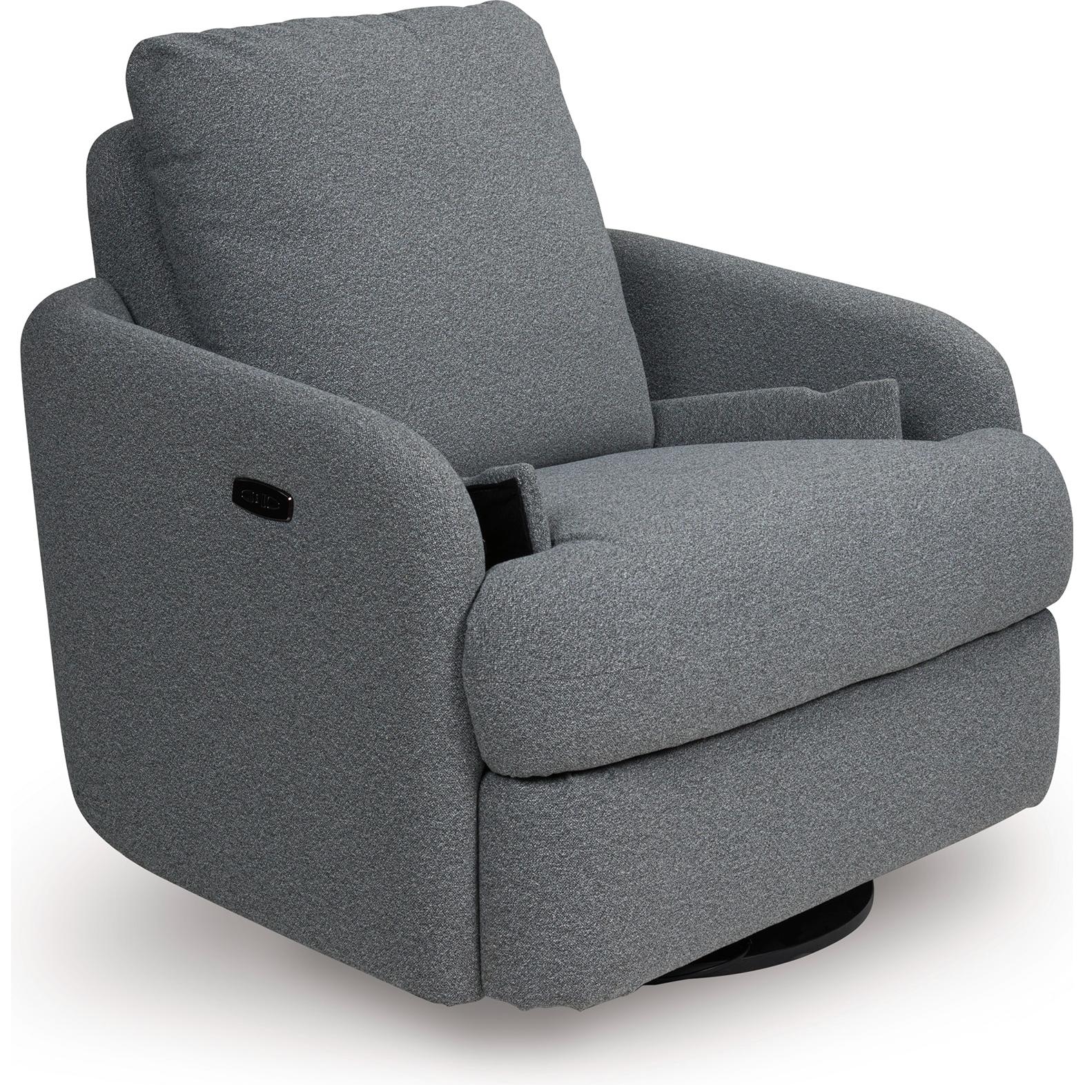  Manufacturer Color_Salt and Pepper --  Signature Design by Ashley Alainmont Next Gen Nuvella Power Swivel Fabric Recliner IMAGE 8