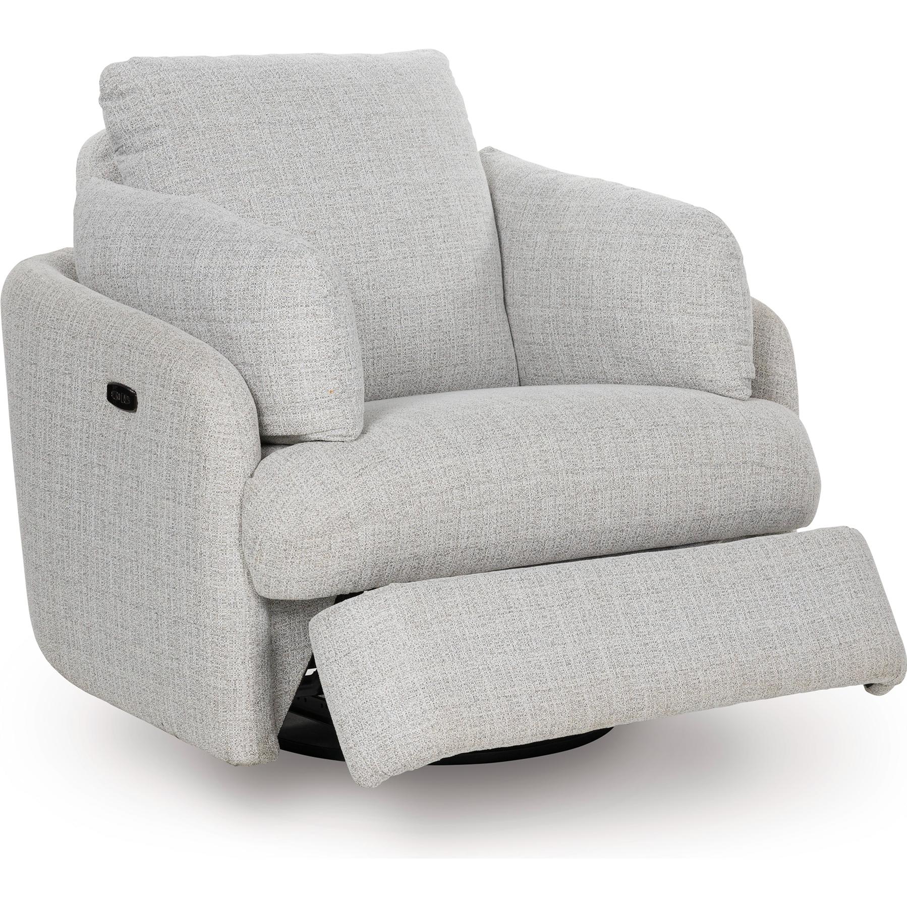  Manufacturer Color_Stone --  Alainmont Next-Gen Nuvella A3000739 Swivel Power Recliner IMAGE 2
