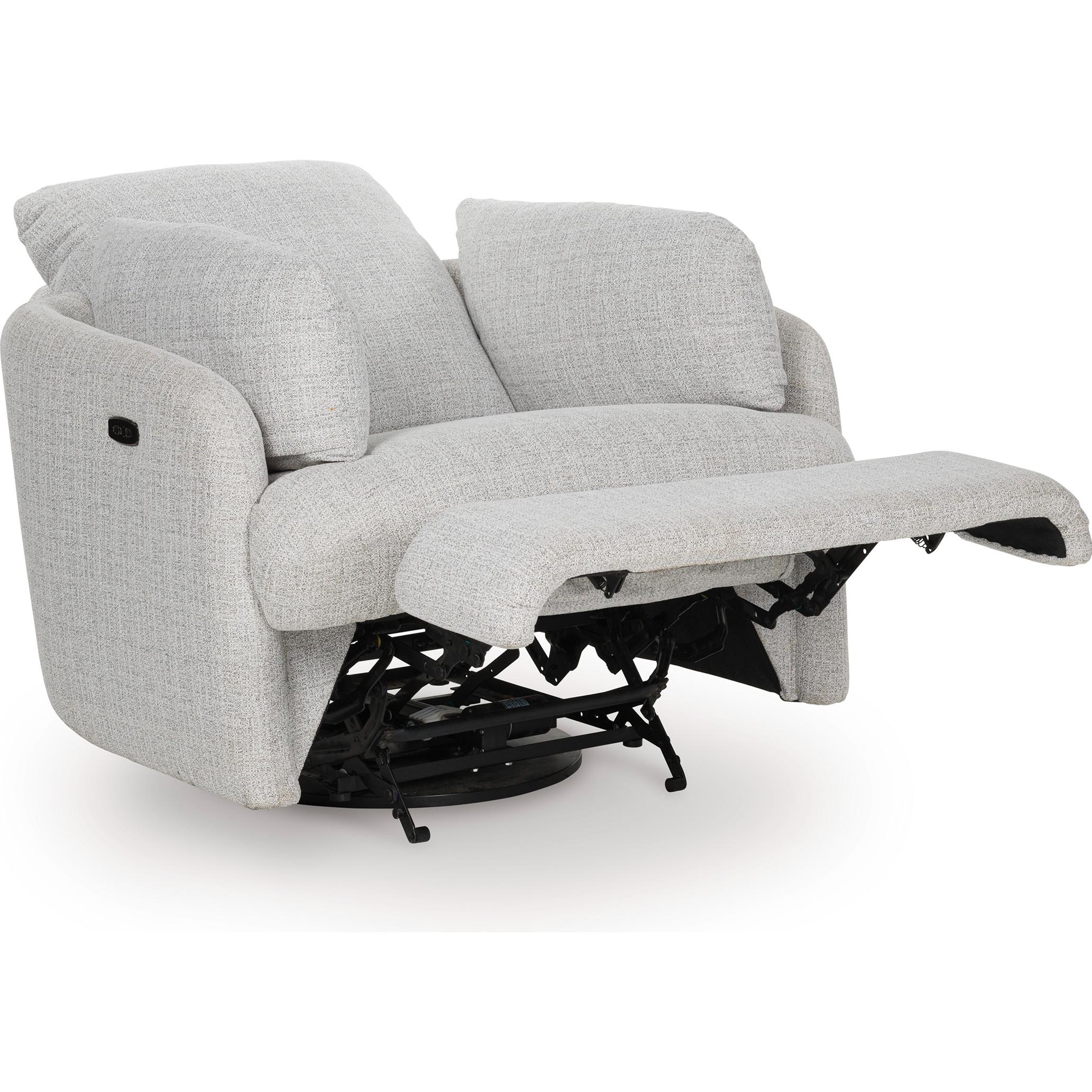  Manufacturer Color_Stone --  Alainmont Next-Gen Nuvella A3000739 Swivel Power Recliner IMAGE 3