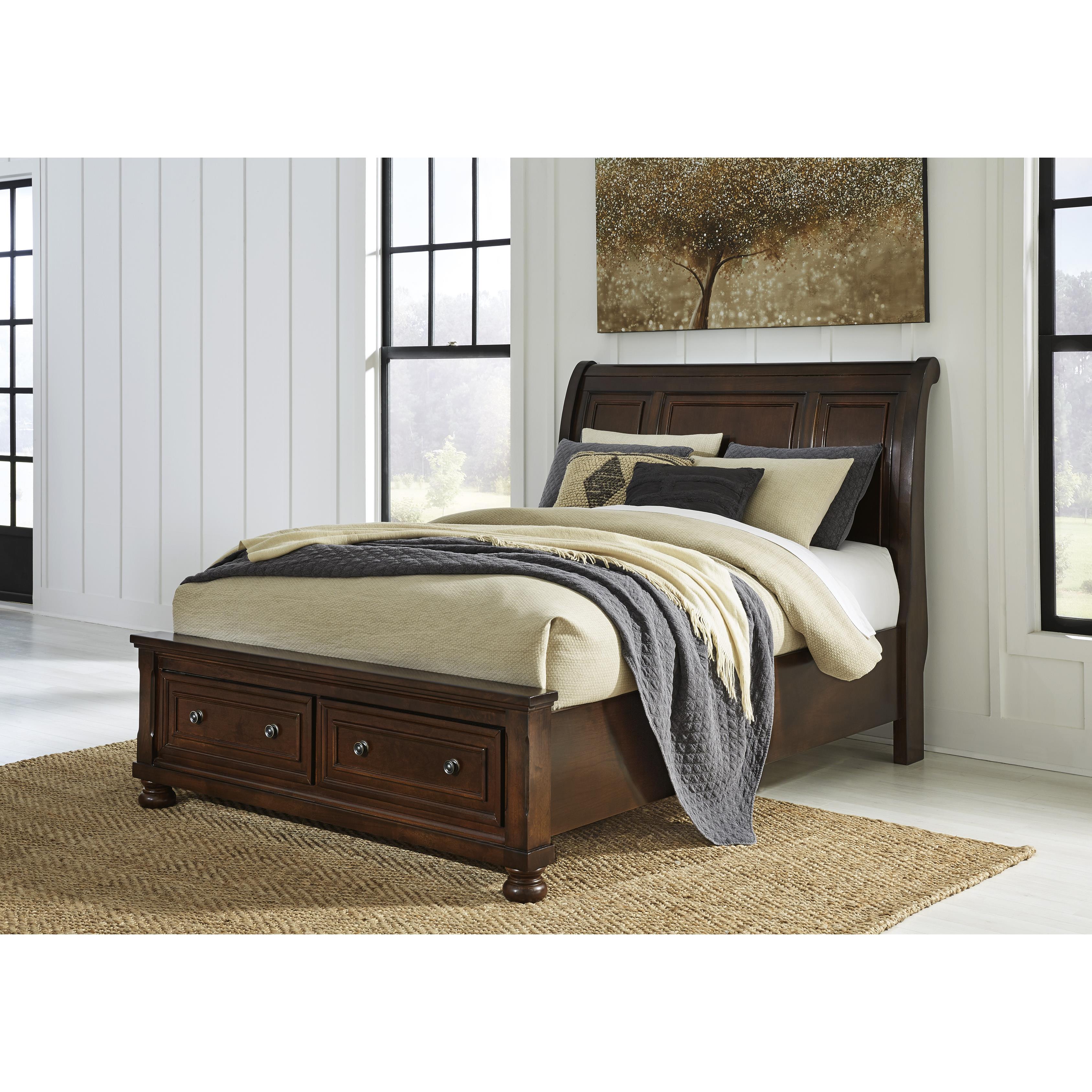  Size_Queen --  Millennium Porter Queen Sleigh Bed with Storage IMAGE 5