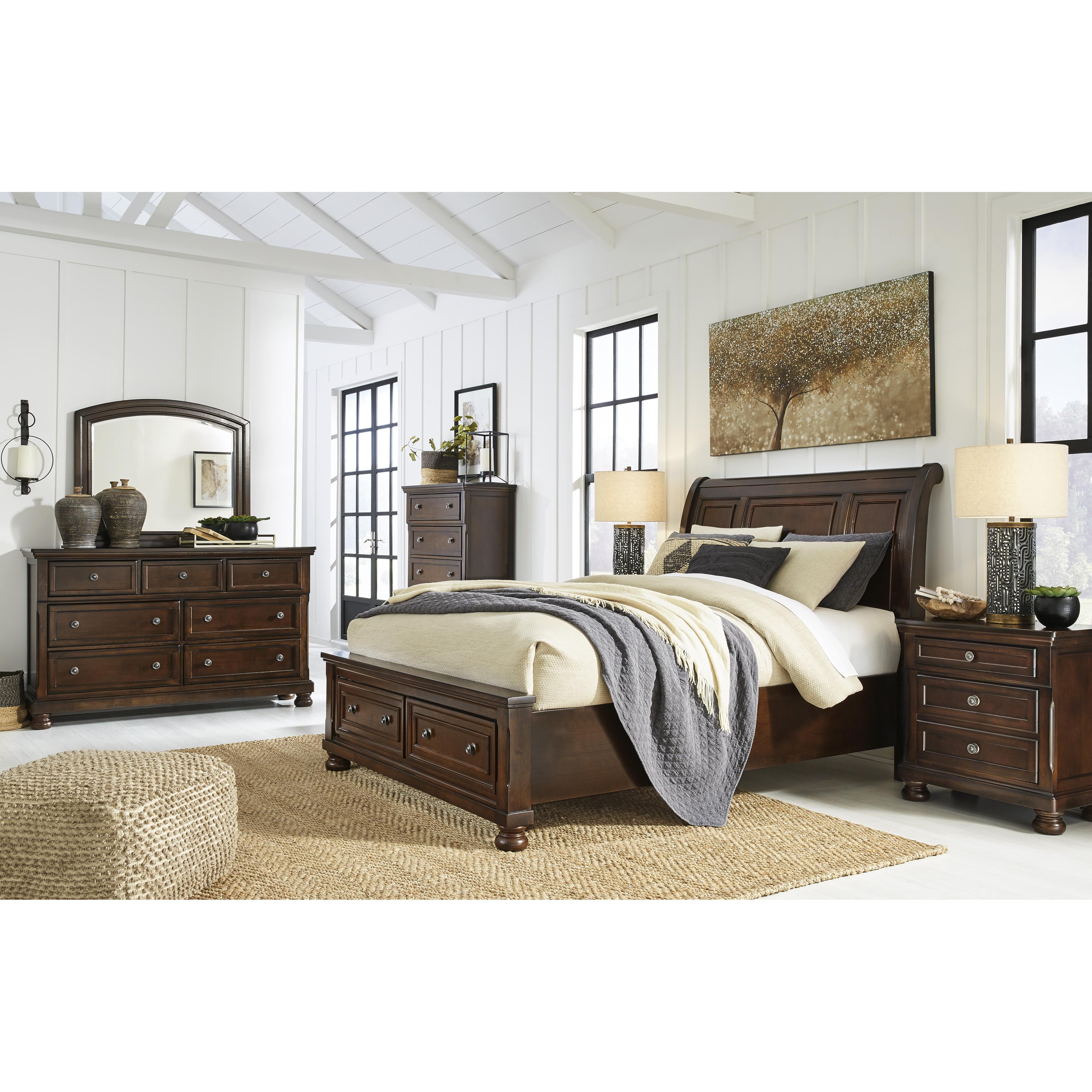  Size_Queen --  Millennium Porter Queen Sleigh Bed with Storage IMAGE 7