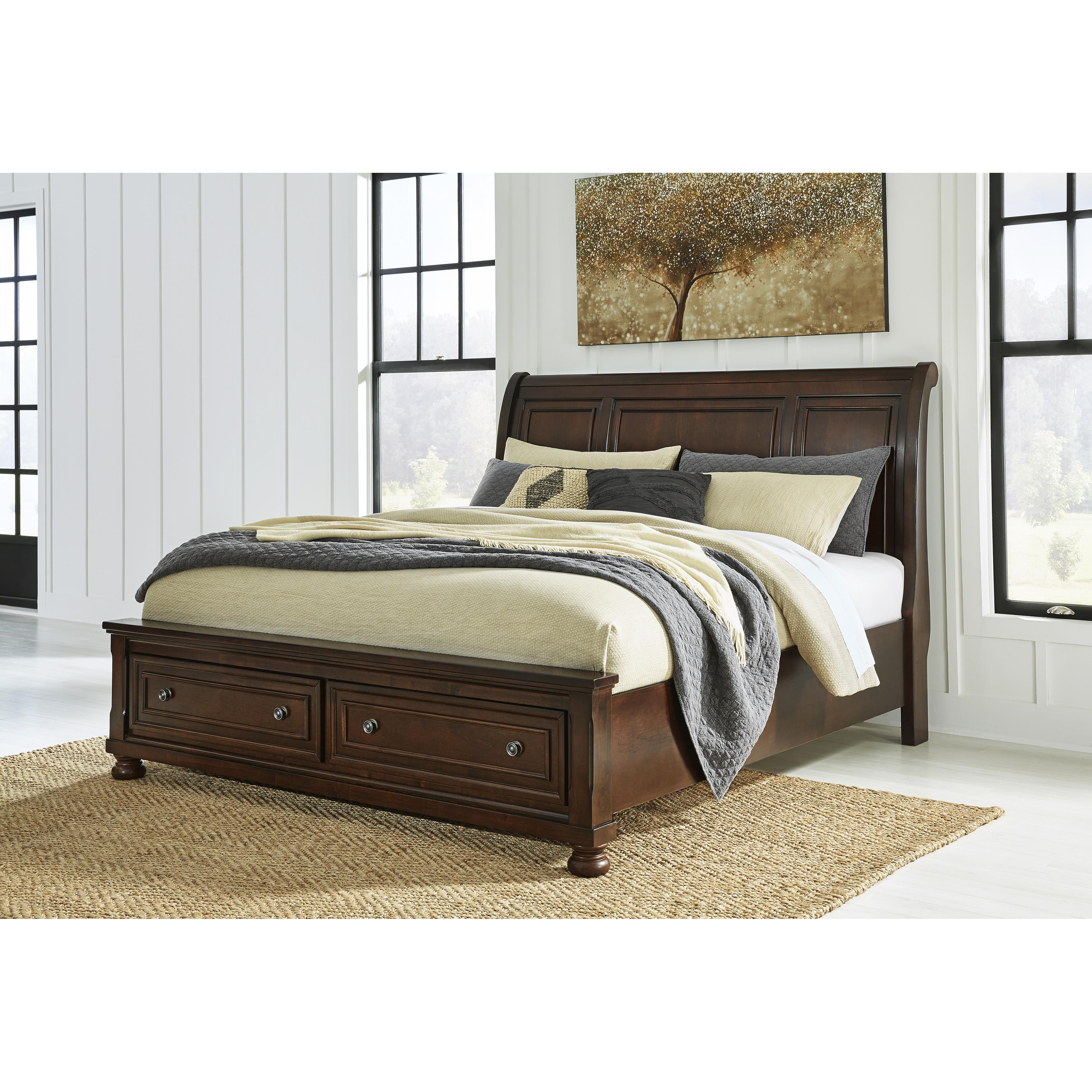  Size_California King --  Porter B697B47 California King Sleigh Storage Bed IMAGE 5