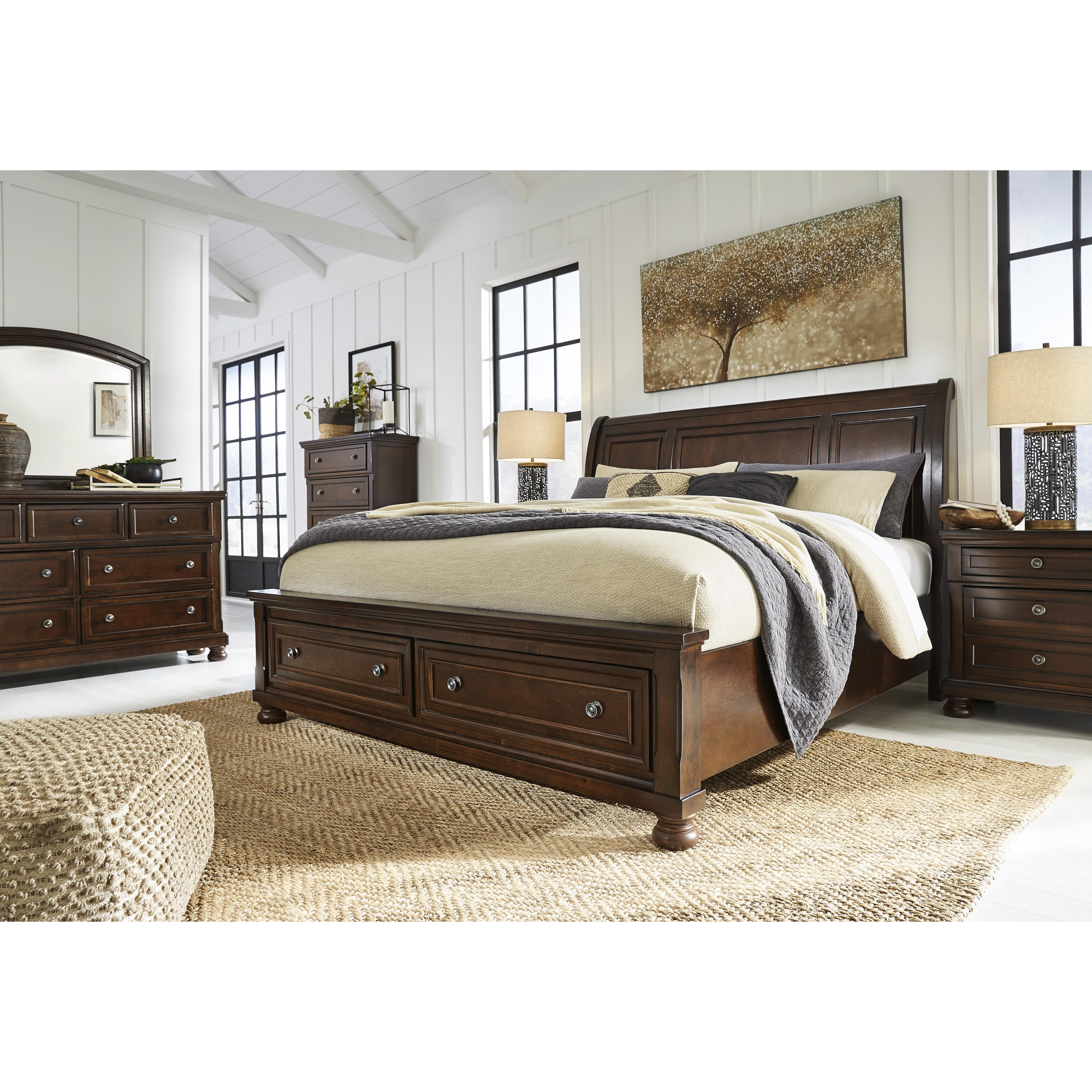  Size_California King --  Porter B697B47 California King Sleigh Storage Bed IMAGE 7