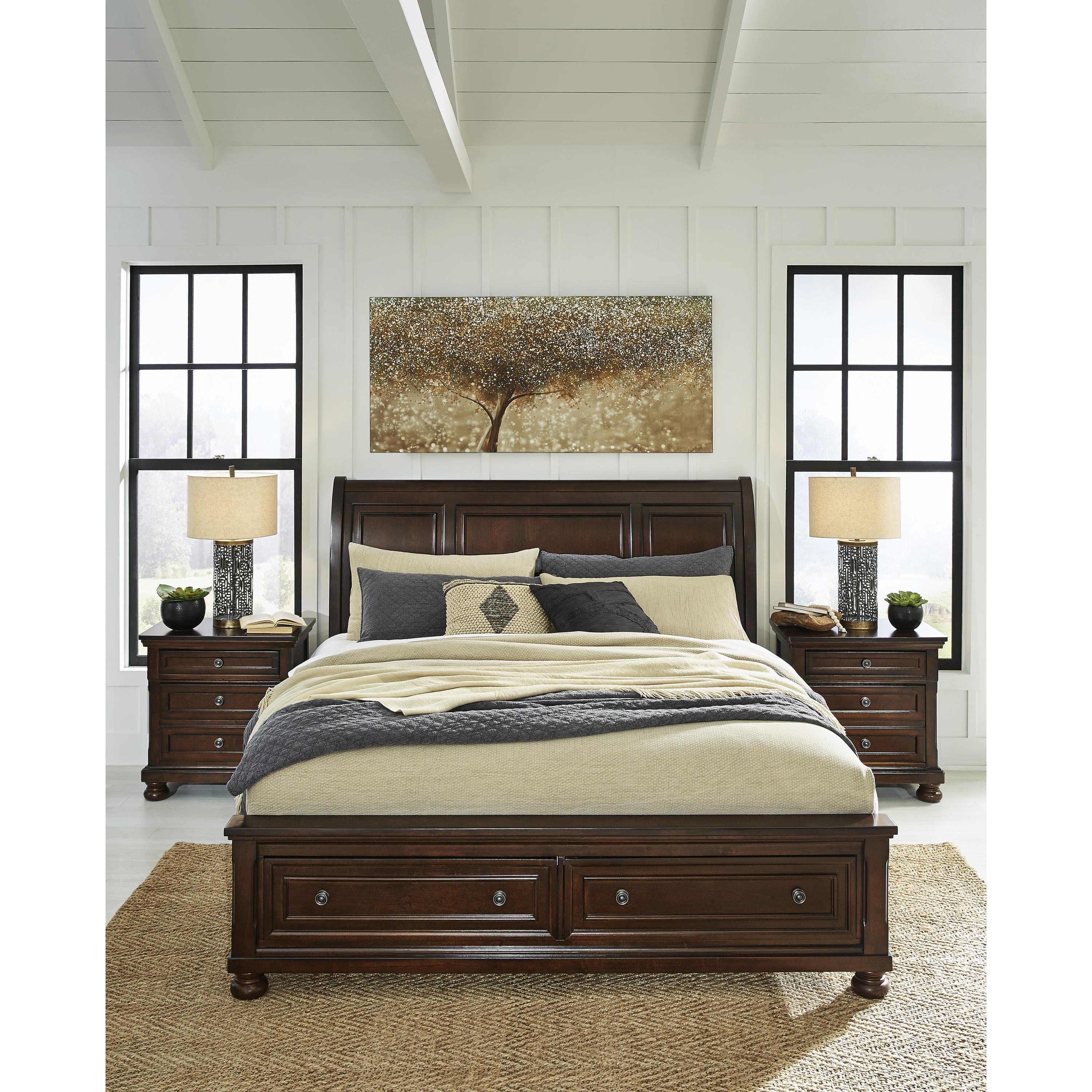  Size_California King --  Porter B697B47 California King Sleigh Storage Bed IMAGE 8