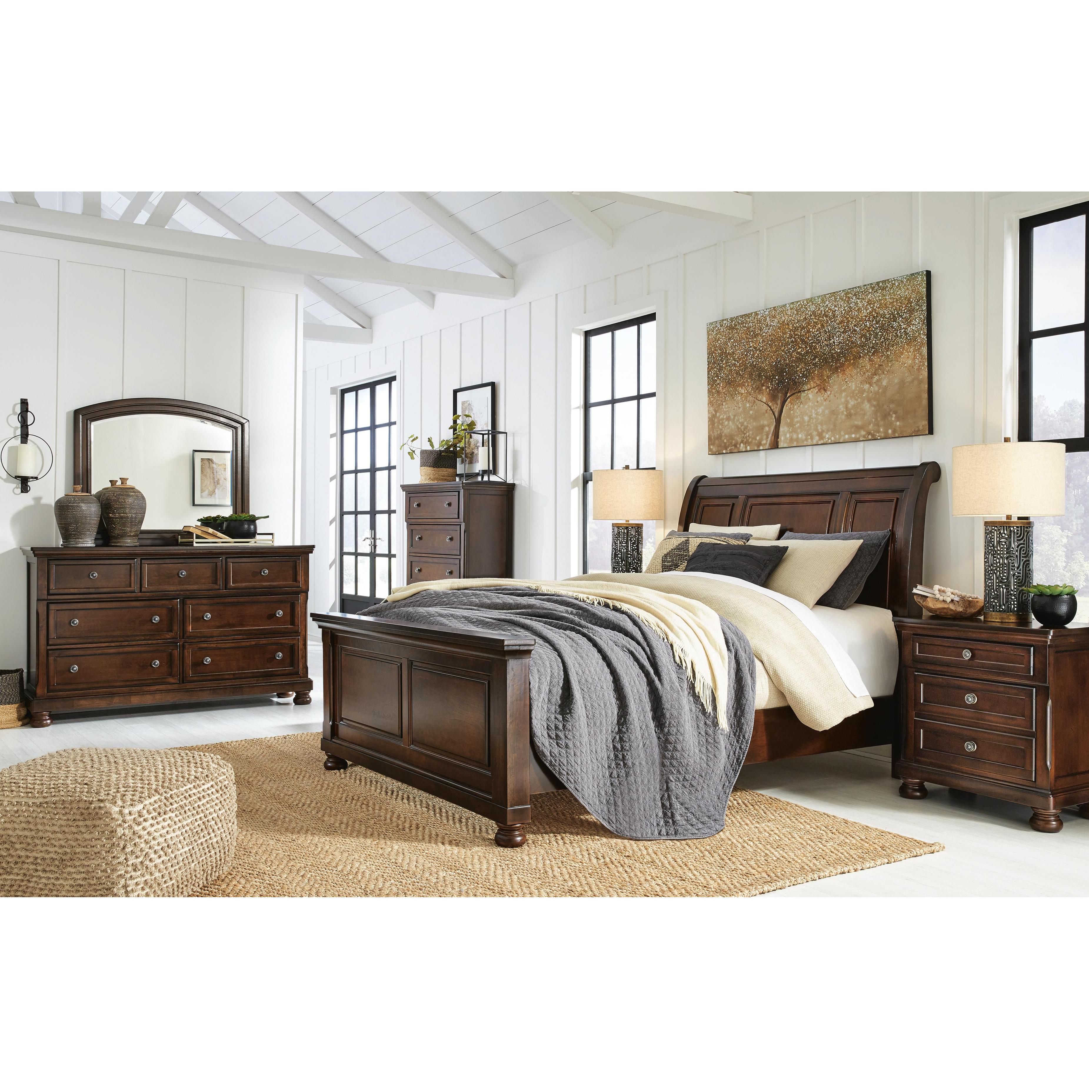  Size_Queen --  Millennium Porter Sleigh Bed IMAGE 3