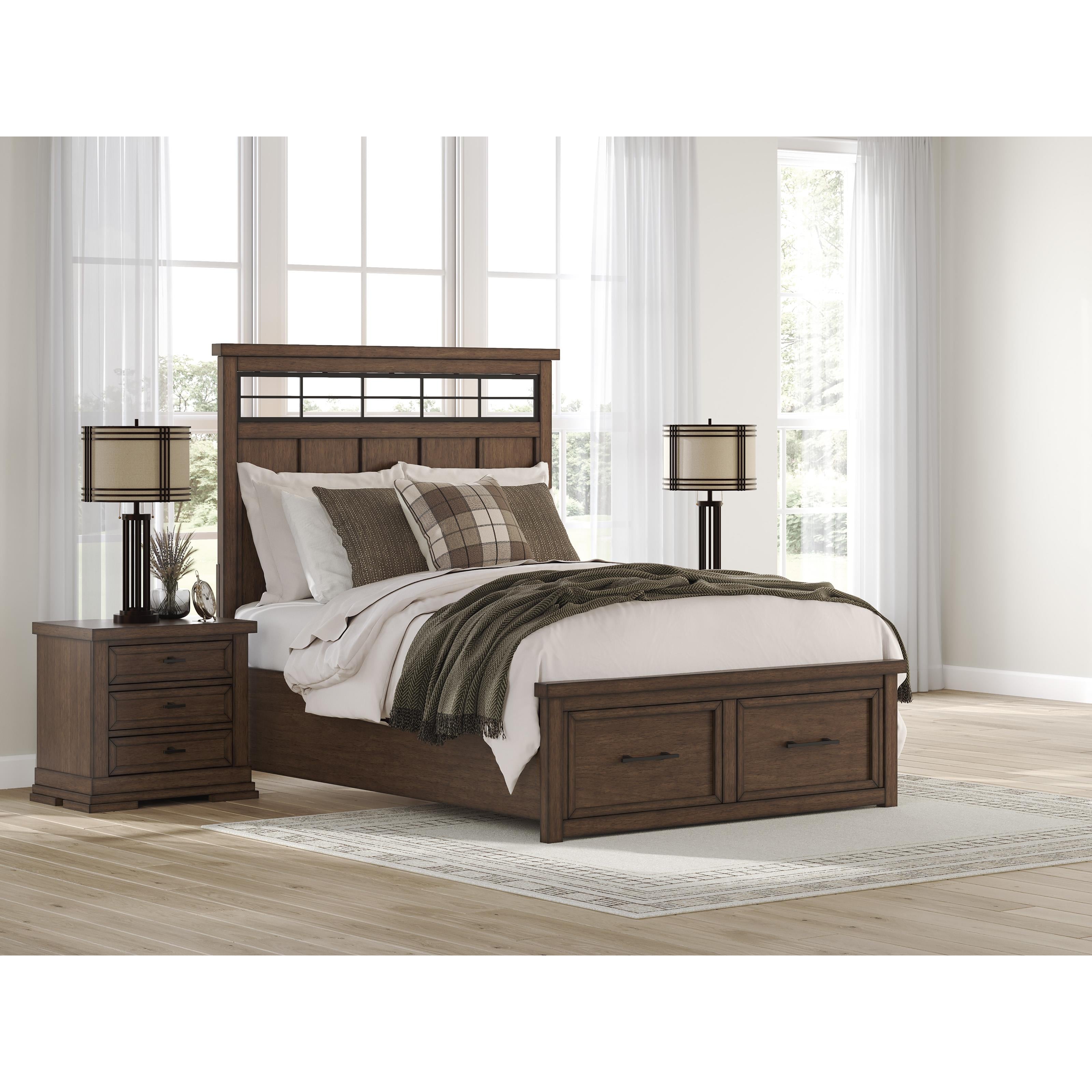 Size_Queen --  Signature Design by Ashley Taffenbrook Panel Bed with Storage IMAGE 7