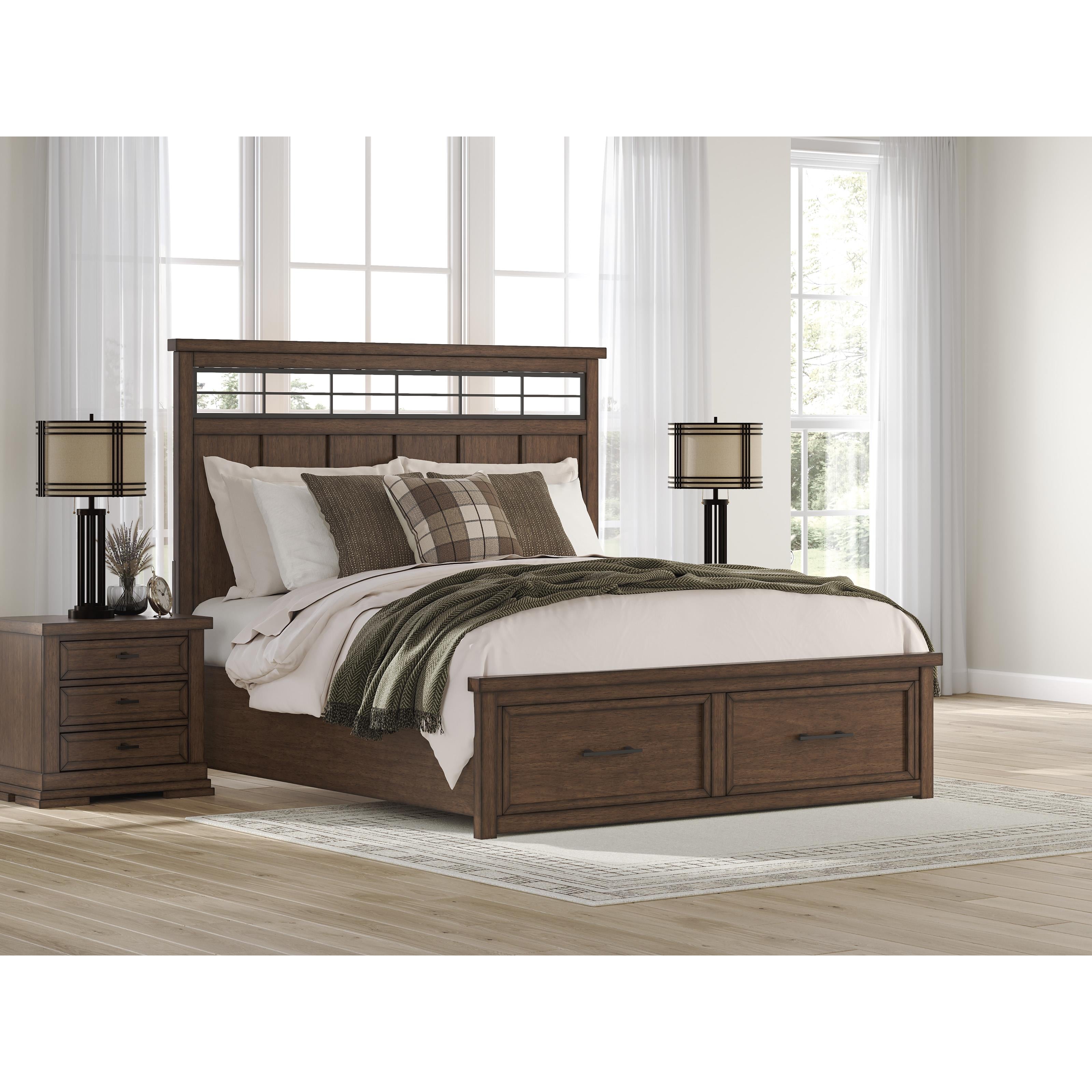  Size_King --  Taffenbrook B849B4 King Panel Storage Bed IMAGE 6