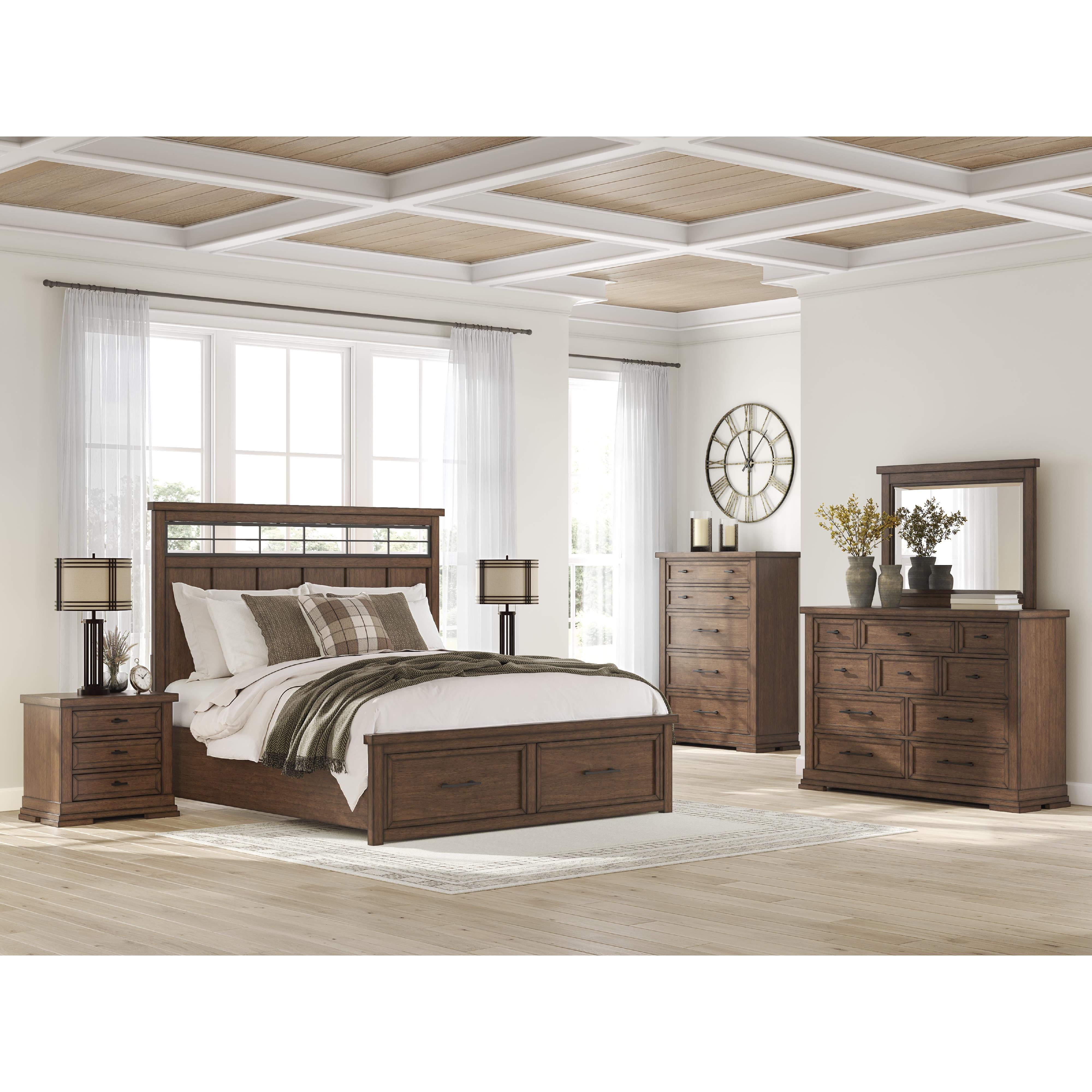  Size_California King --  Taffenbrook B849B5 California King Panel Storage Bed IMAGE 9