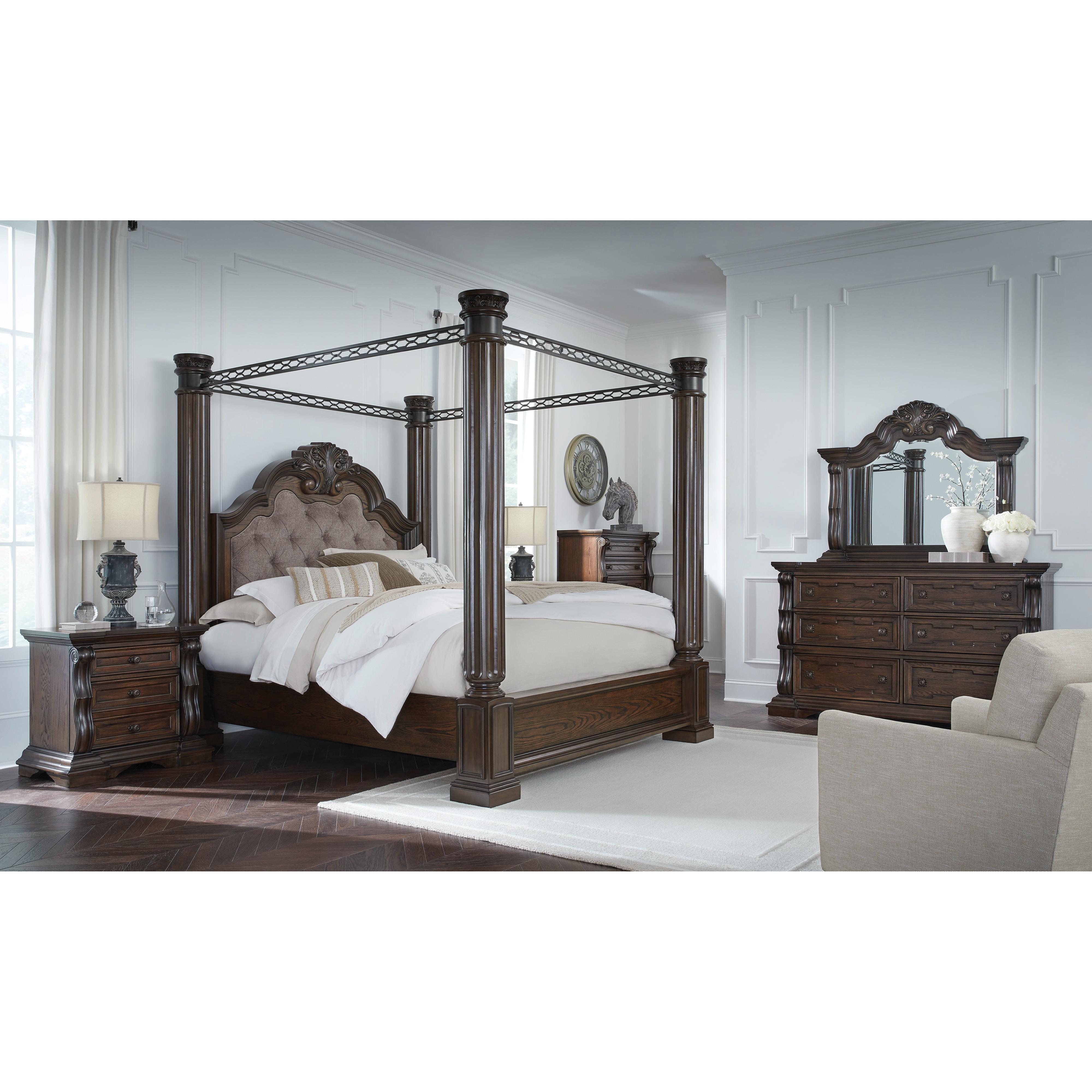  Size_King --  Maylee B947B10 King Canopy Bed IMAGE 13
