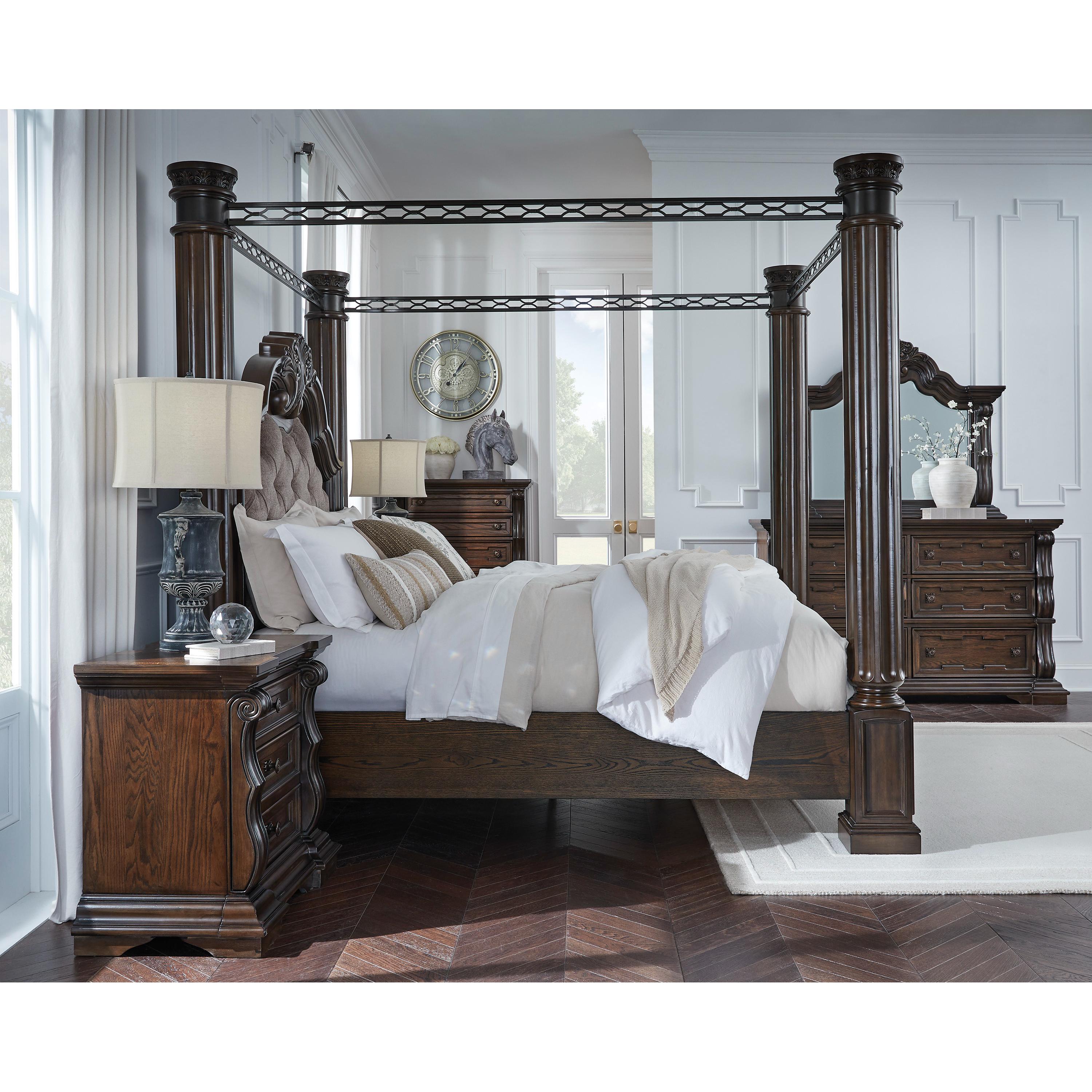  Size_California King --  Maylee B947B11 California King Canopy Bed IMAGE 11