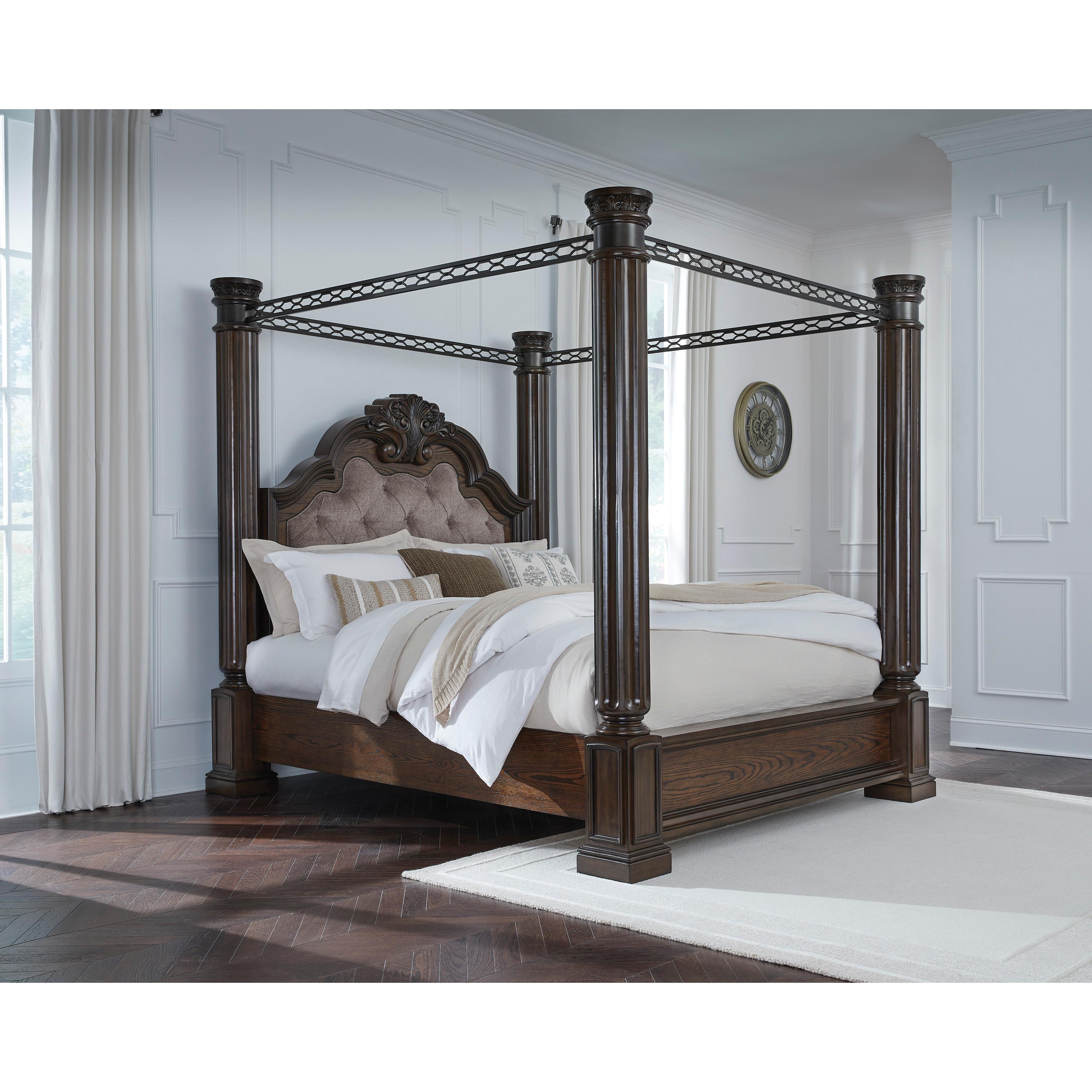  Size_California King --  Maylee B947B11 California King Canopy Bed IMAGE 4