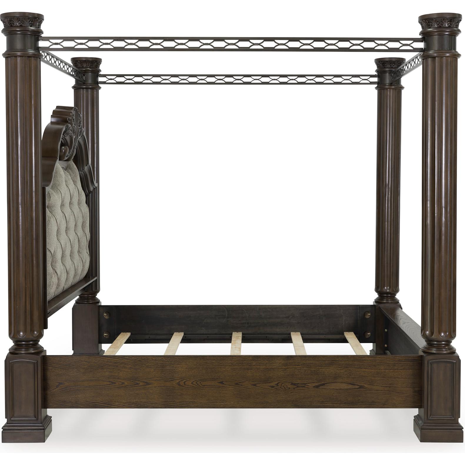  Size_Queen --  Signature Design by Ashley Maylee Upholstered Canopy Bed IMAGE 3