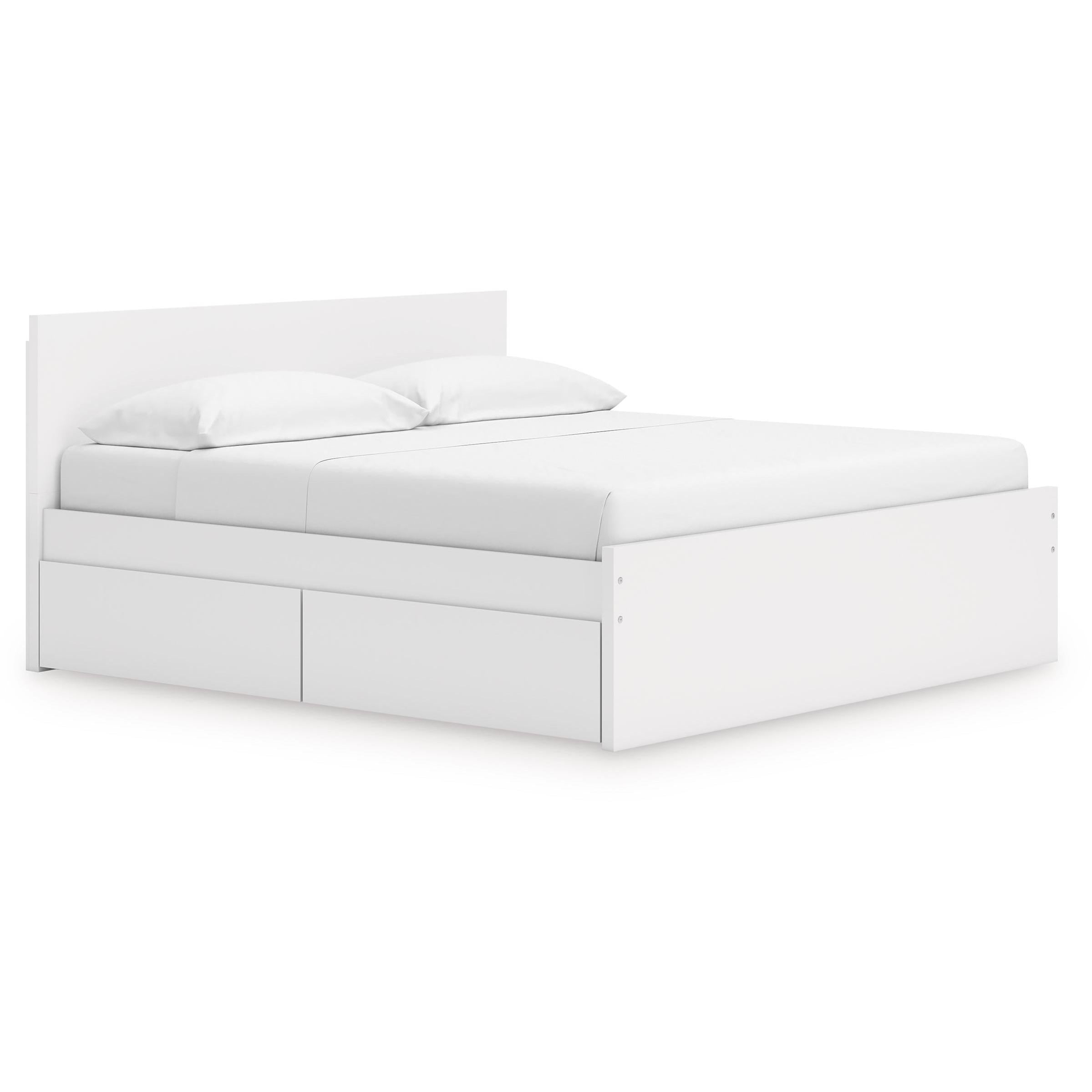  Size_King --  Onita EB9630B21 King Panel Platform Bed with 2 Side Storage IMAGE 1