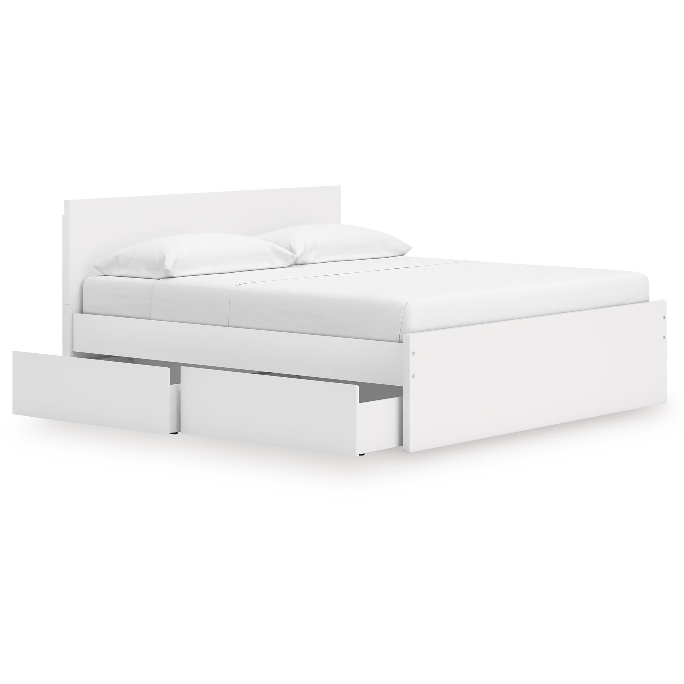  Size_King --  Onita EB9630B21 King Panel Platform Bed with 2 Side Storage IMAGE 2