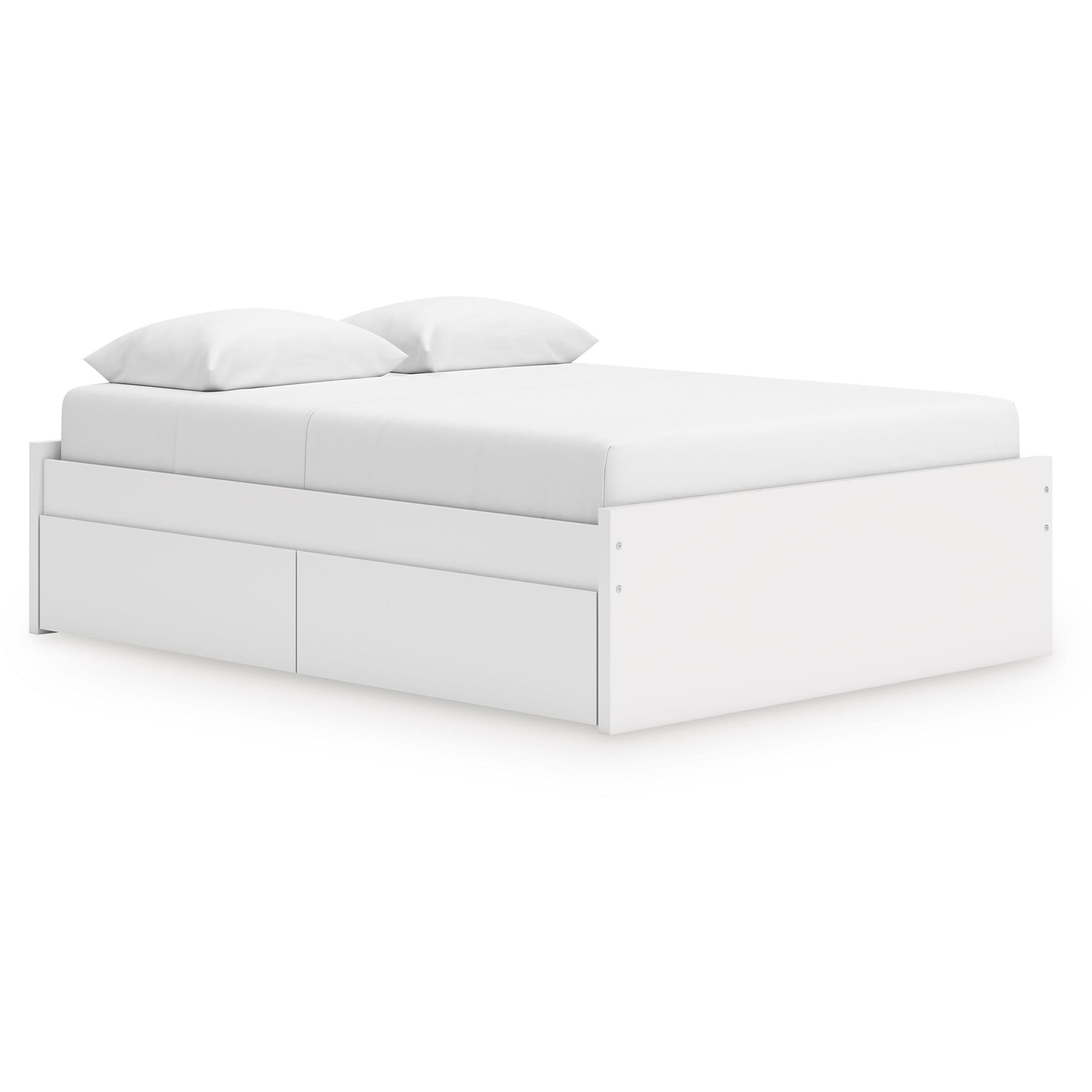  Size_Queen --  Onita EB9630B22 Queen Platform Bed with 1 Side Storage IMAGE 1