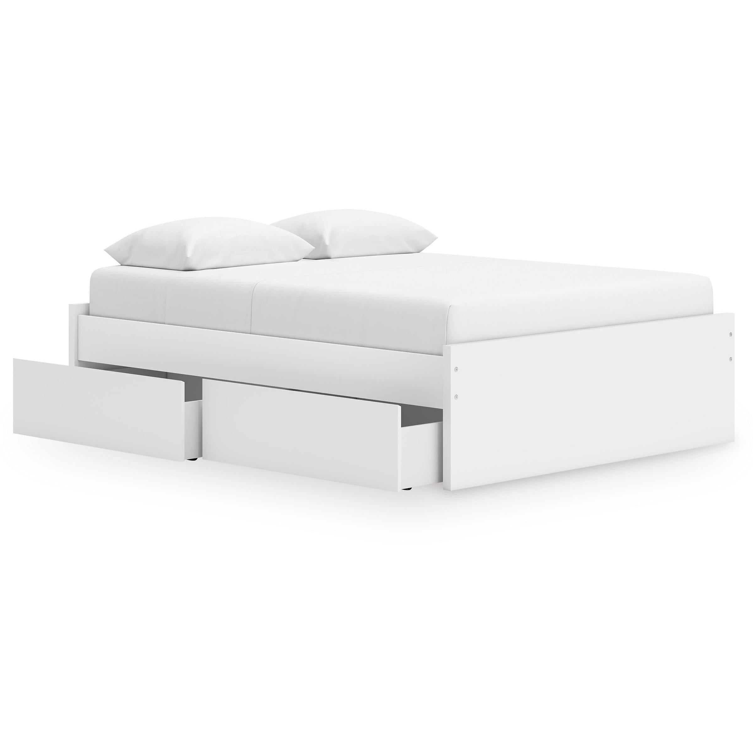  Size_Queen --  Onita EB9630B22 Queen Platform Bed with 1 Side Storage IMAGE 2