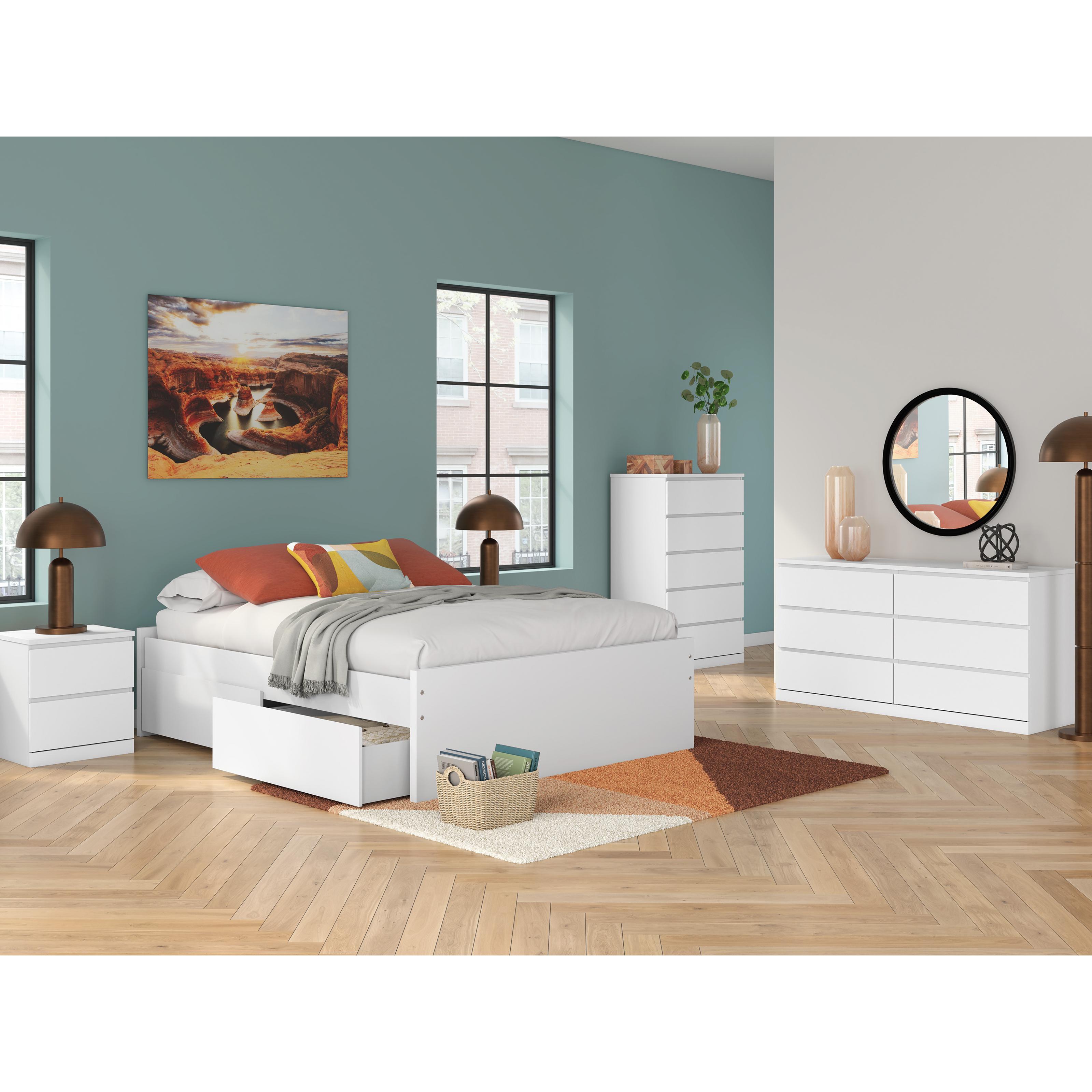  Size_Queen --  Onita EB9630B22 Queen Platform Bed with 1 Side Storage IMAGE 8