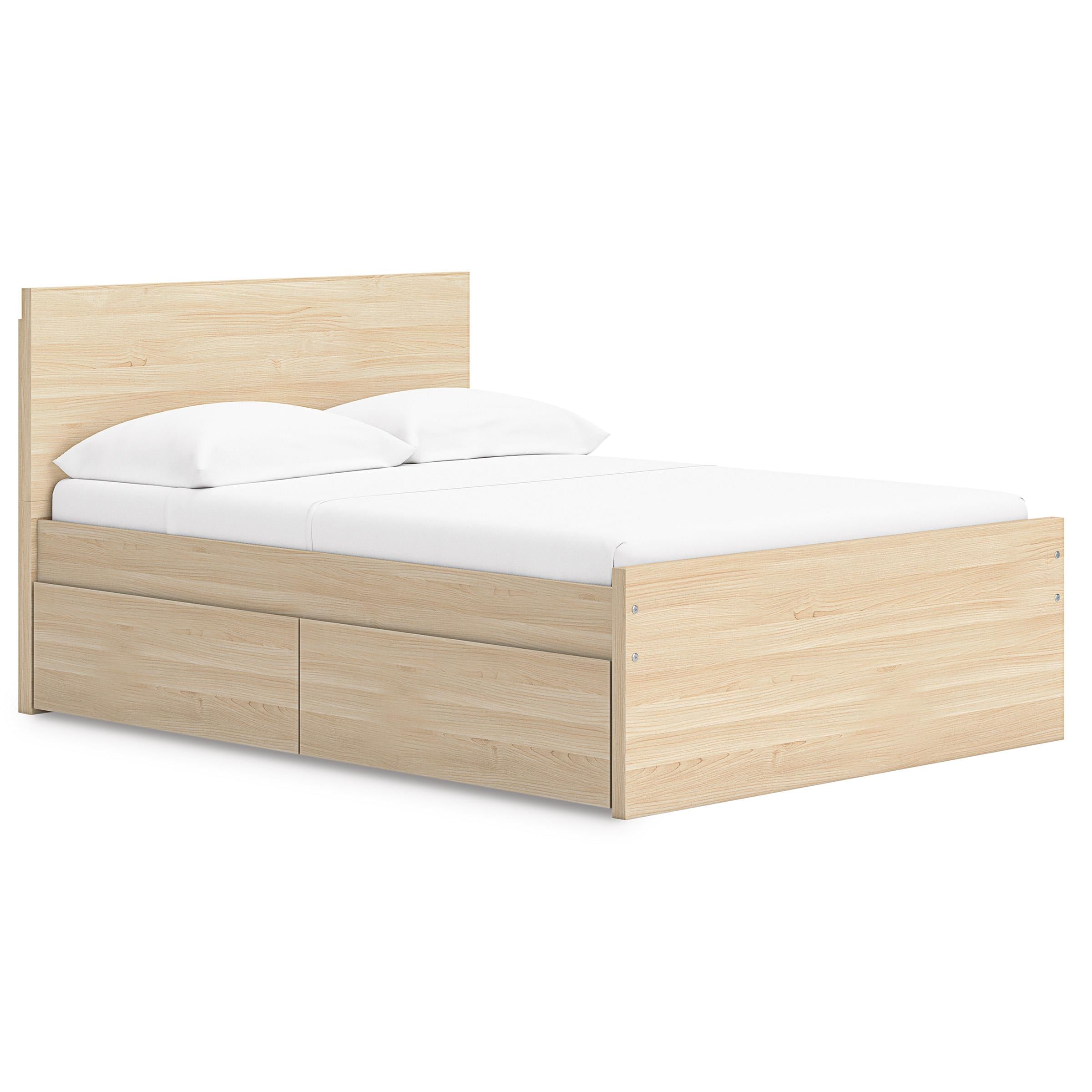  Size_Full --  Onita EB9632B11 Full Panel Platform Bed with 1 Side Storage IMAGE 1