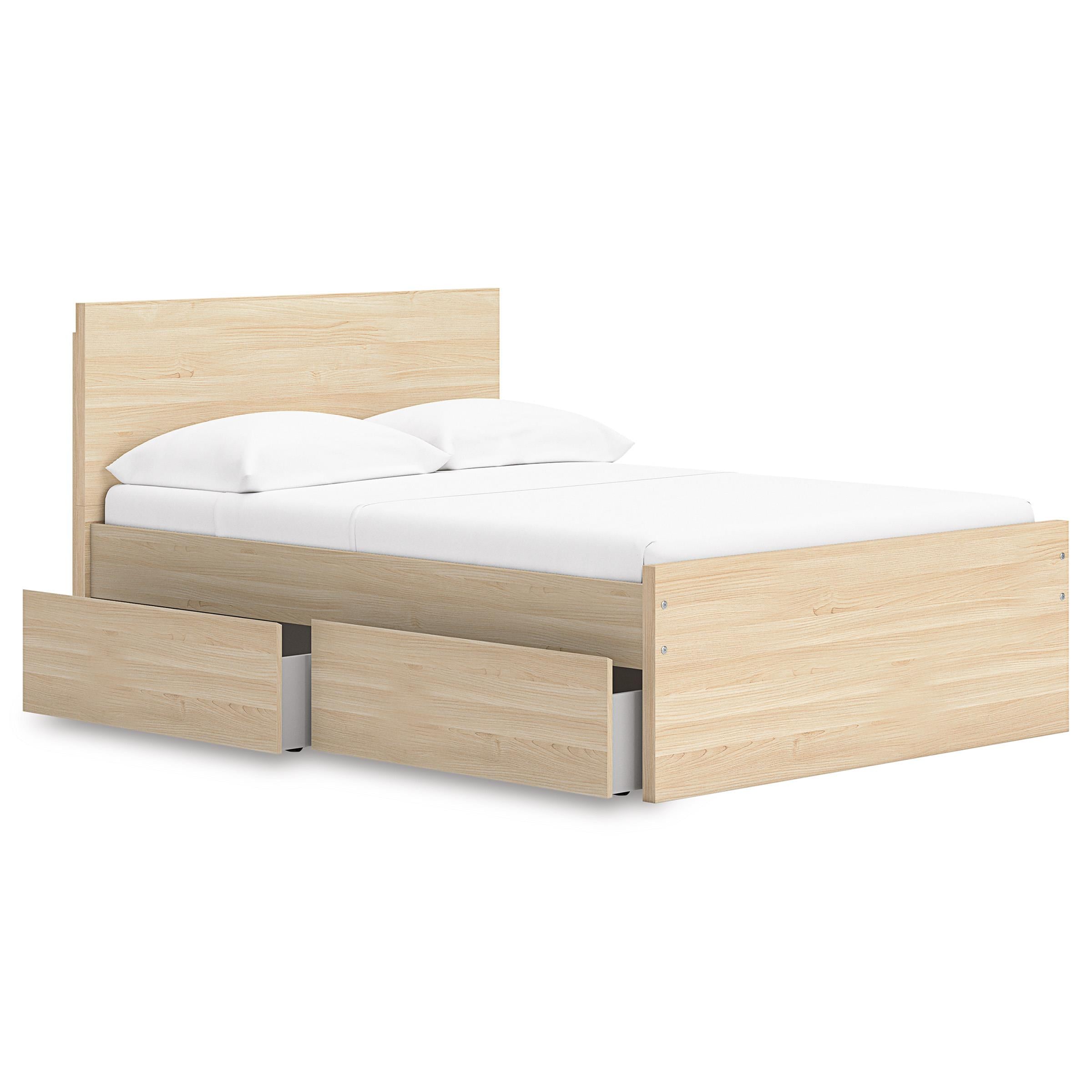  Size_Full --  Onita EB9632B11 Full Panel Platform Bed with 1 Side Storage IMAGE 2