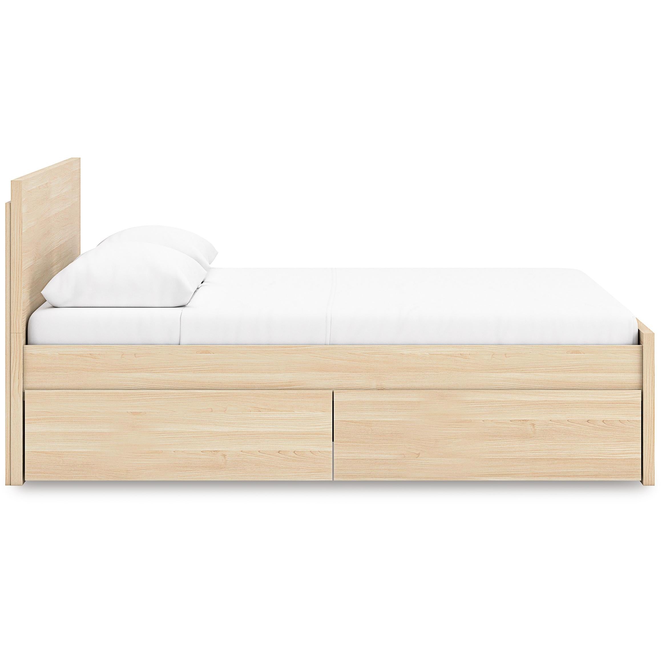  Size_Queen --  Onita EB9632B12 Queen Panel Platform Bed with 1 Side Storage IMAGE 4