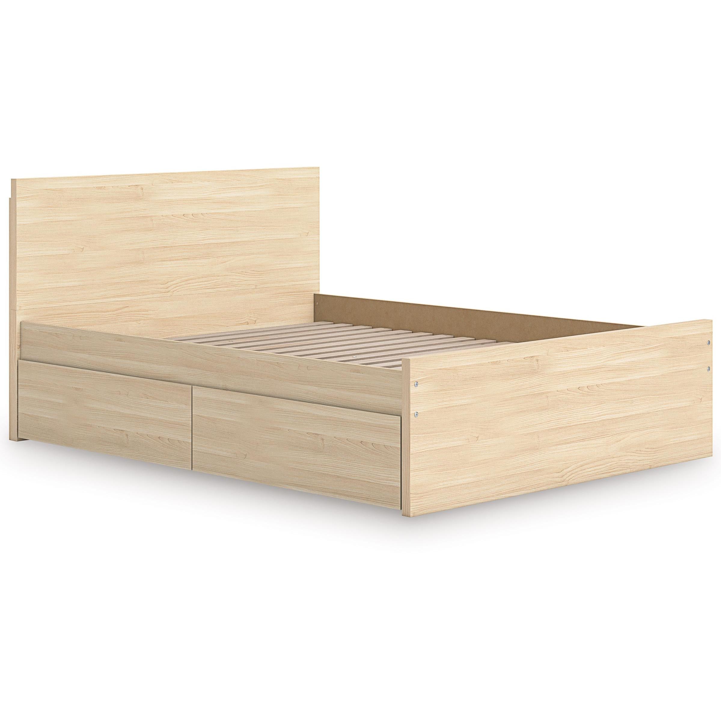  Size_Queen --  Onita EB9632B12 Queen Panel Platform Bed with 1 Side Storage IMAGE 7