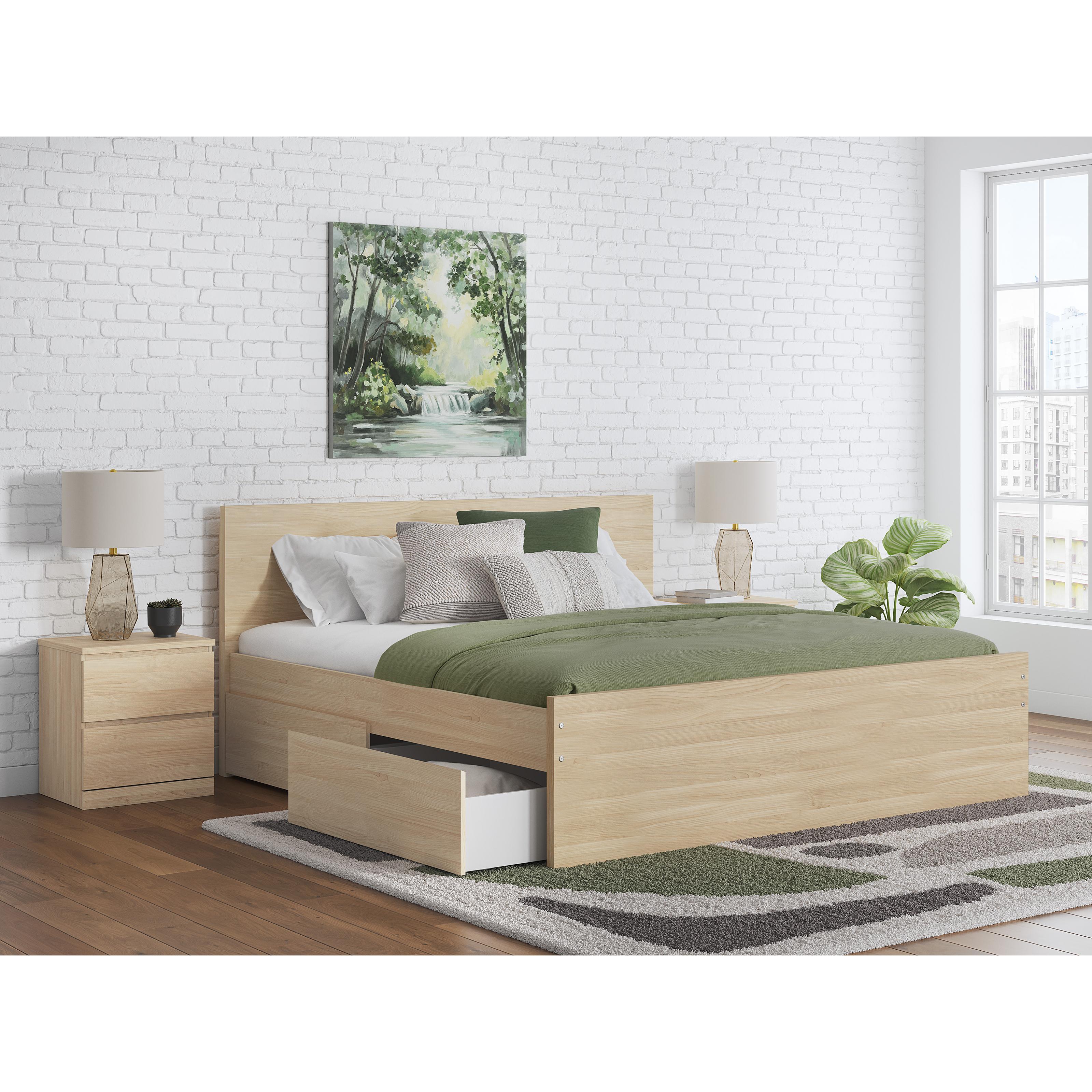  Size_Queen --  Onita EB9632B12 Queen Panel Platform Bed with 1 Side Storage IMAGE 8