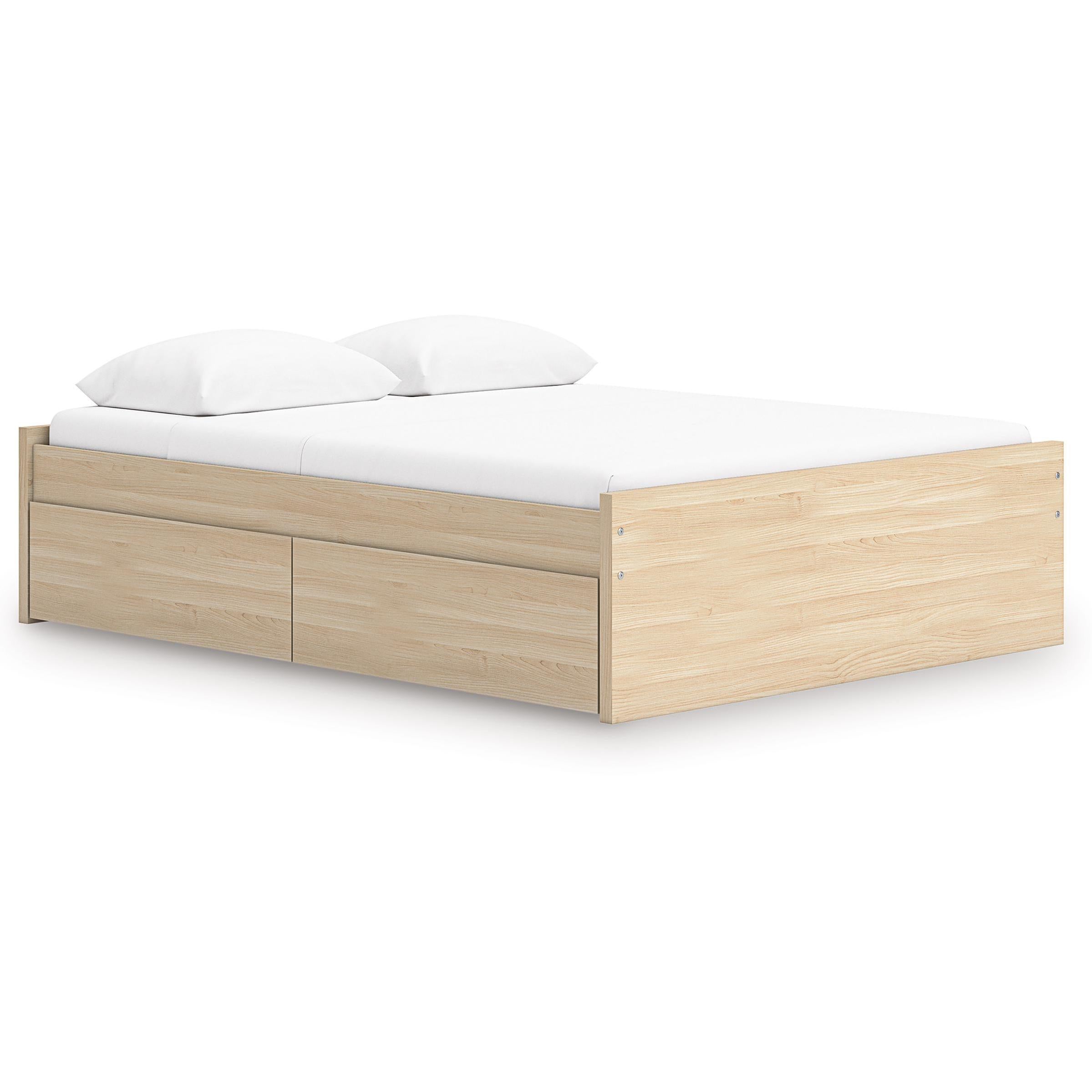  Size_Queen --  Onita EB9632B15 Queen Platform Bed with 2 Side Storage IMAGE 1