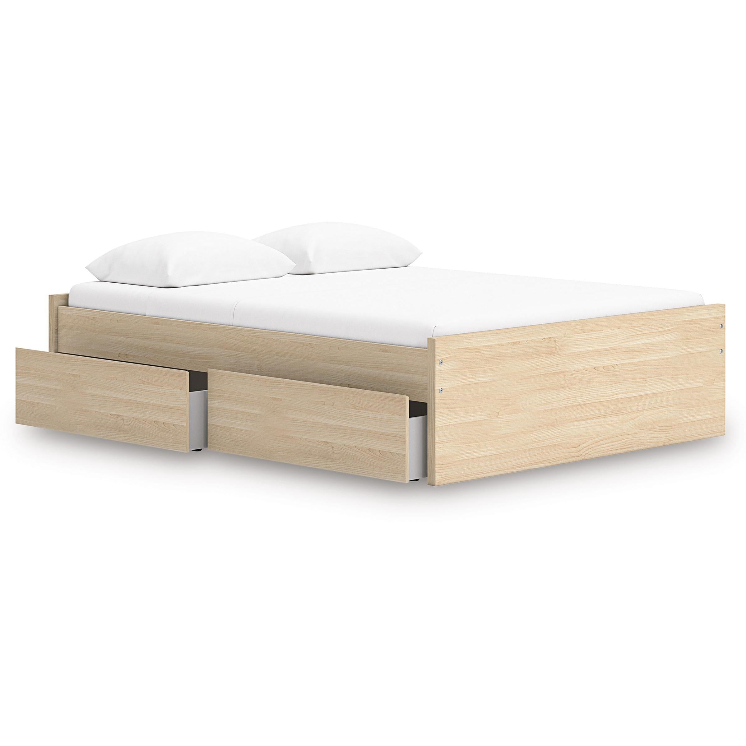  Size_Queen --  Onita EB9632B15 Queen Platform Bed with 2 Side Storage IMAGE 2