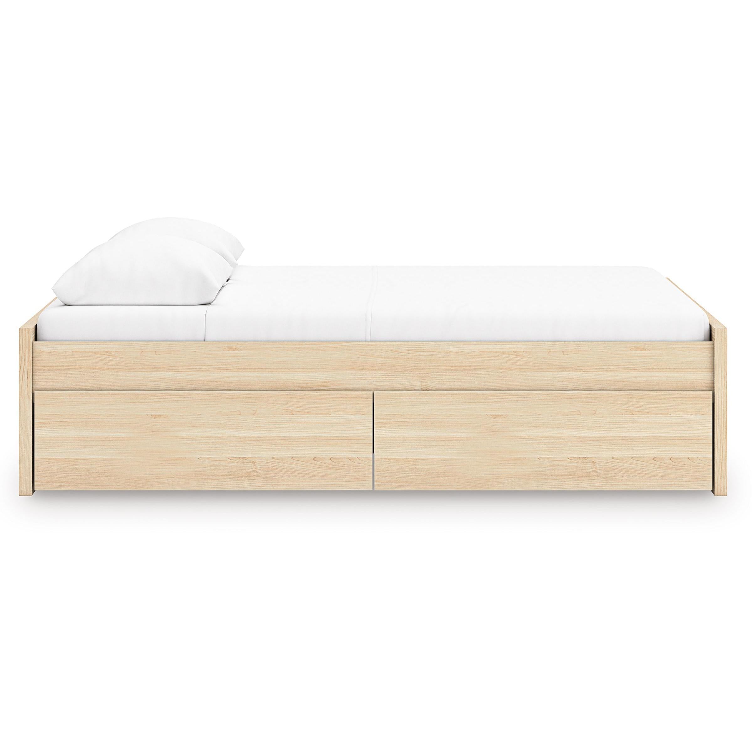  Size_Queen --  Onita EB9632B15 Queen Platform Bed with 2 Side Storage IMAGE 4