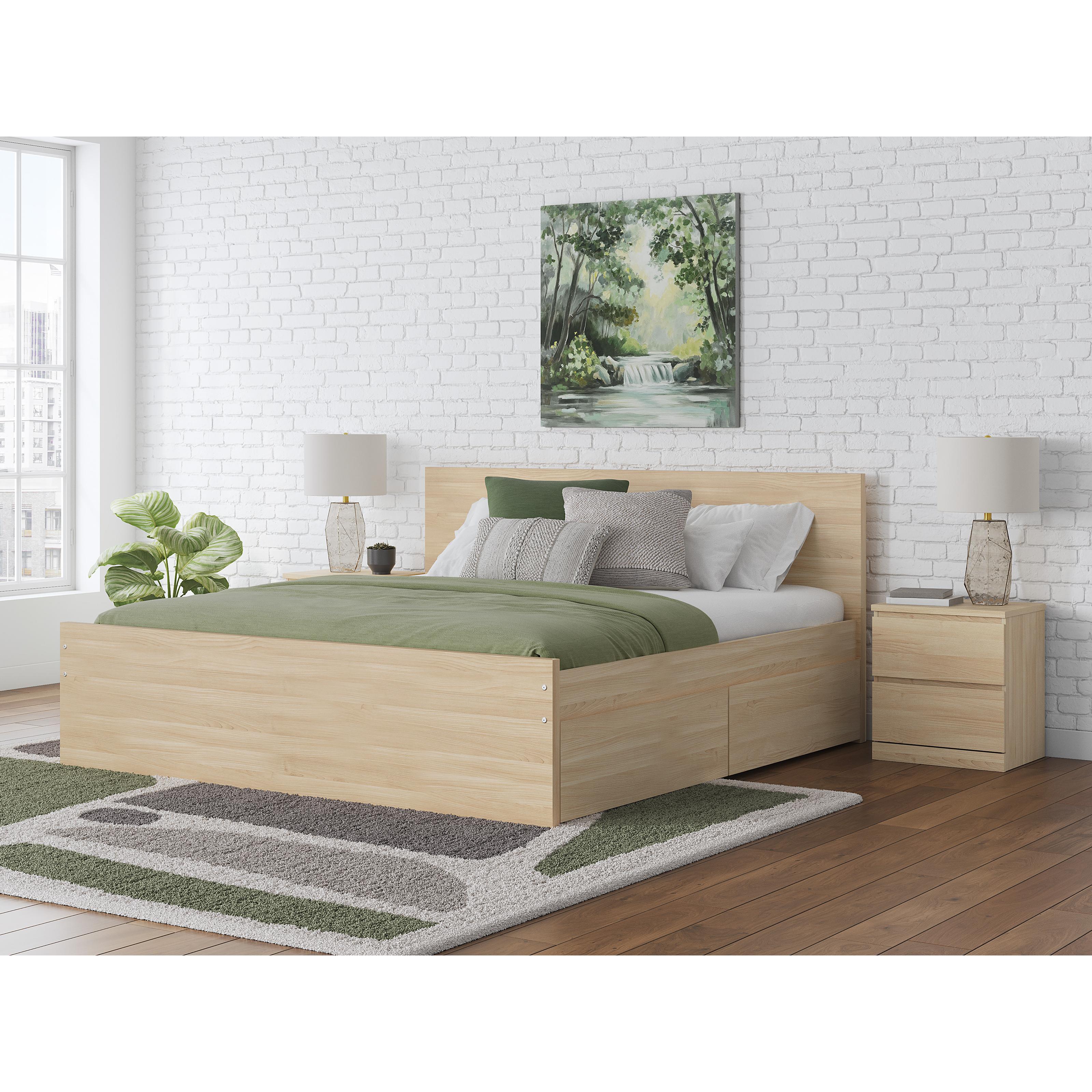  Size_Queen --  Onita EB9632B18 Queen Panel Platform Bed with 2 Side Storage IMAGE 7