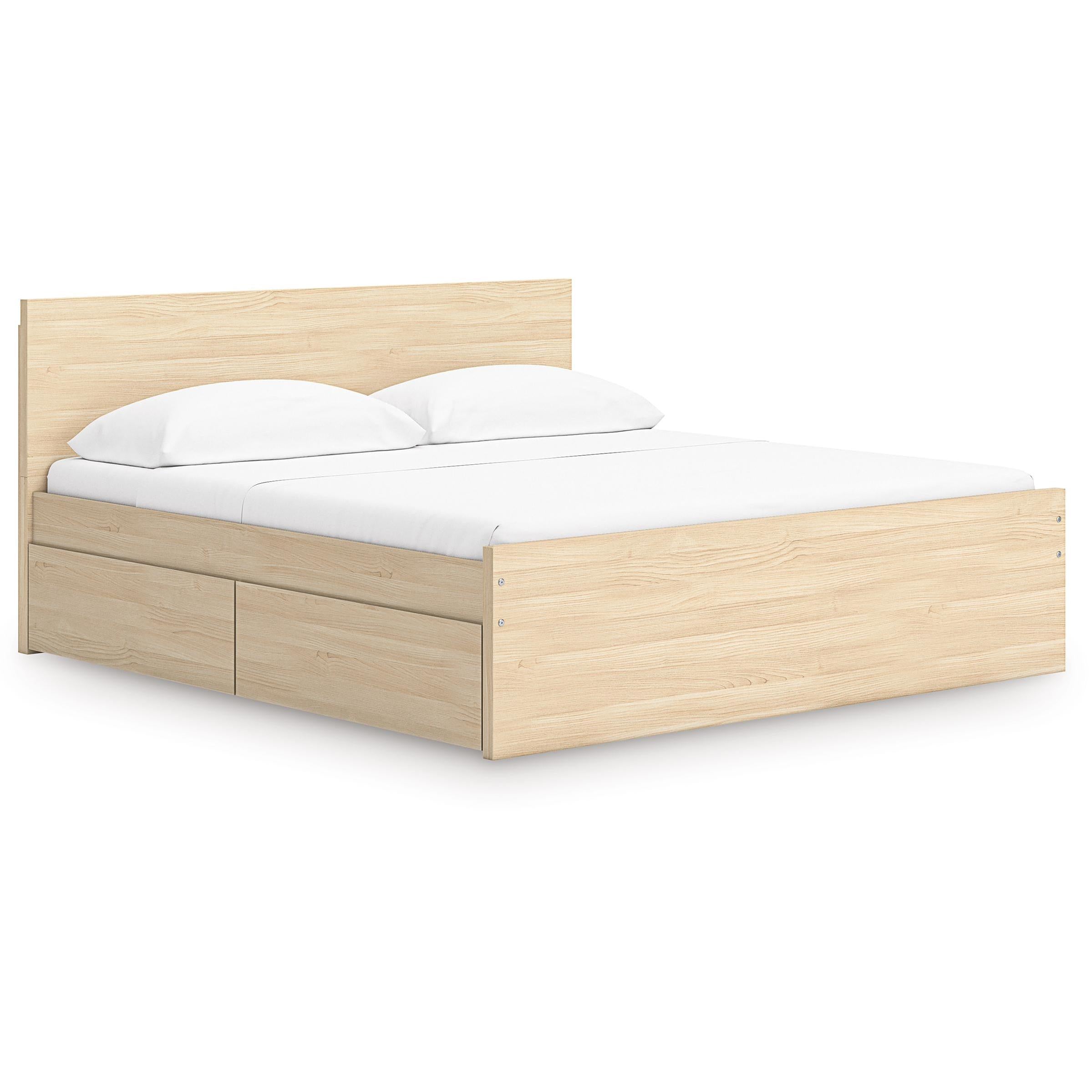 Size_King --  Onita EB9632B24 King Panel Platform Bed with 2 Side Storage IMAGE 1
