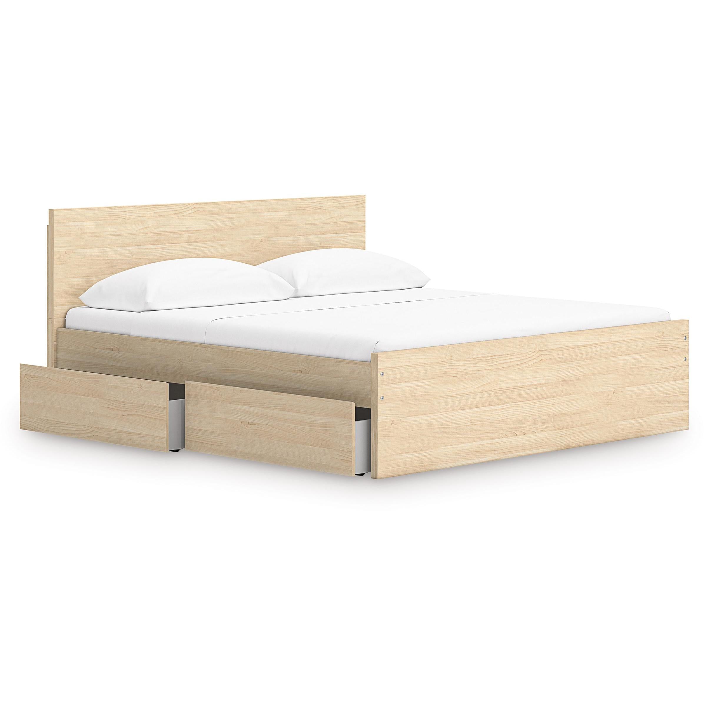  Size_King --  Onita EB9632B24 King Panel Platform Bed with 2 Side Storage IMAGE 2