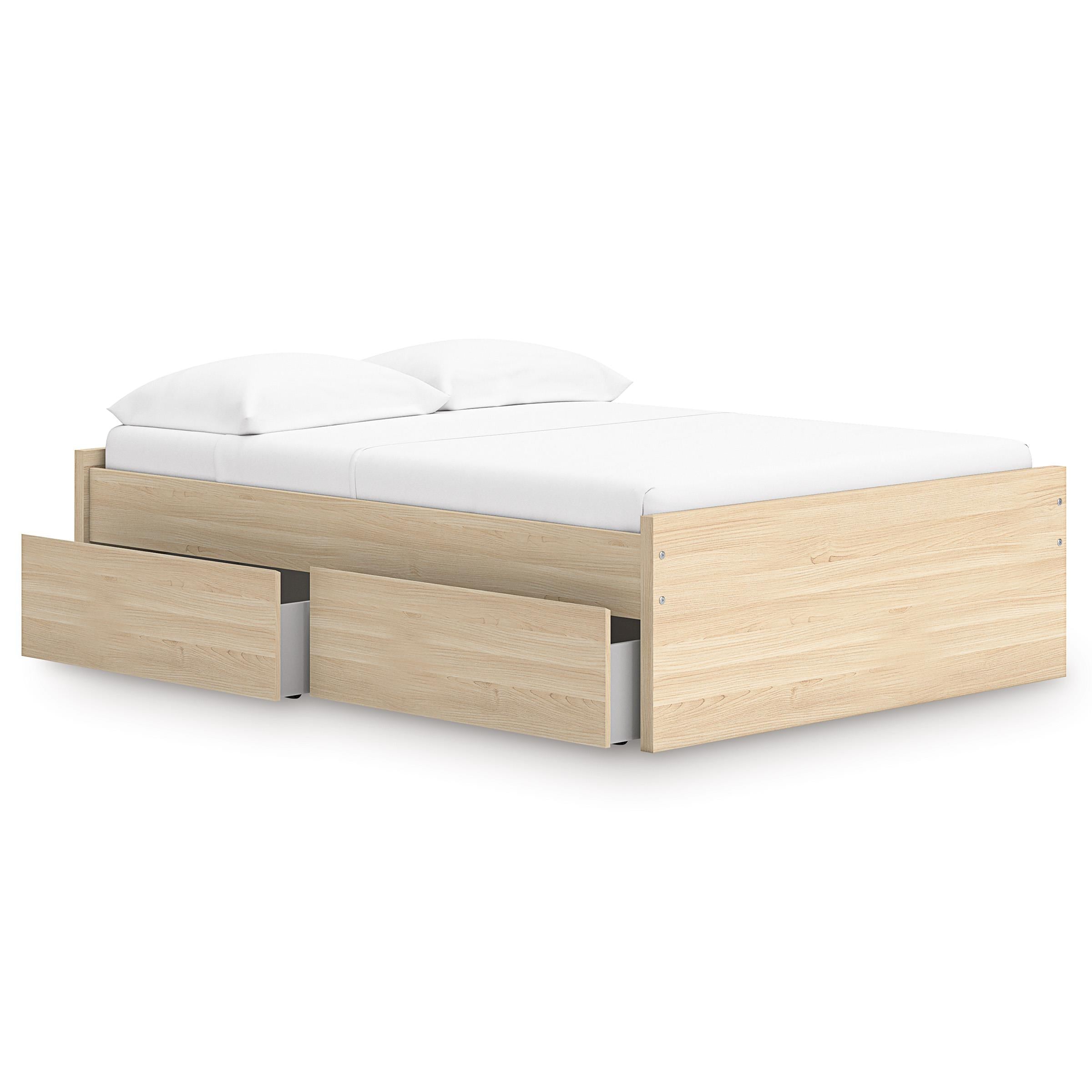 Size_Full --  Onita EB9632B8 Full Platform Bed with 1 Side Storage IMAGE 2
