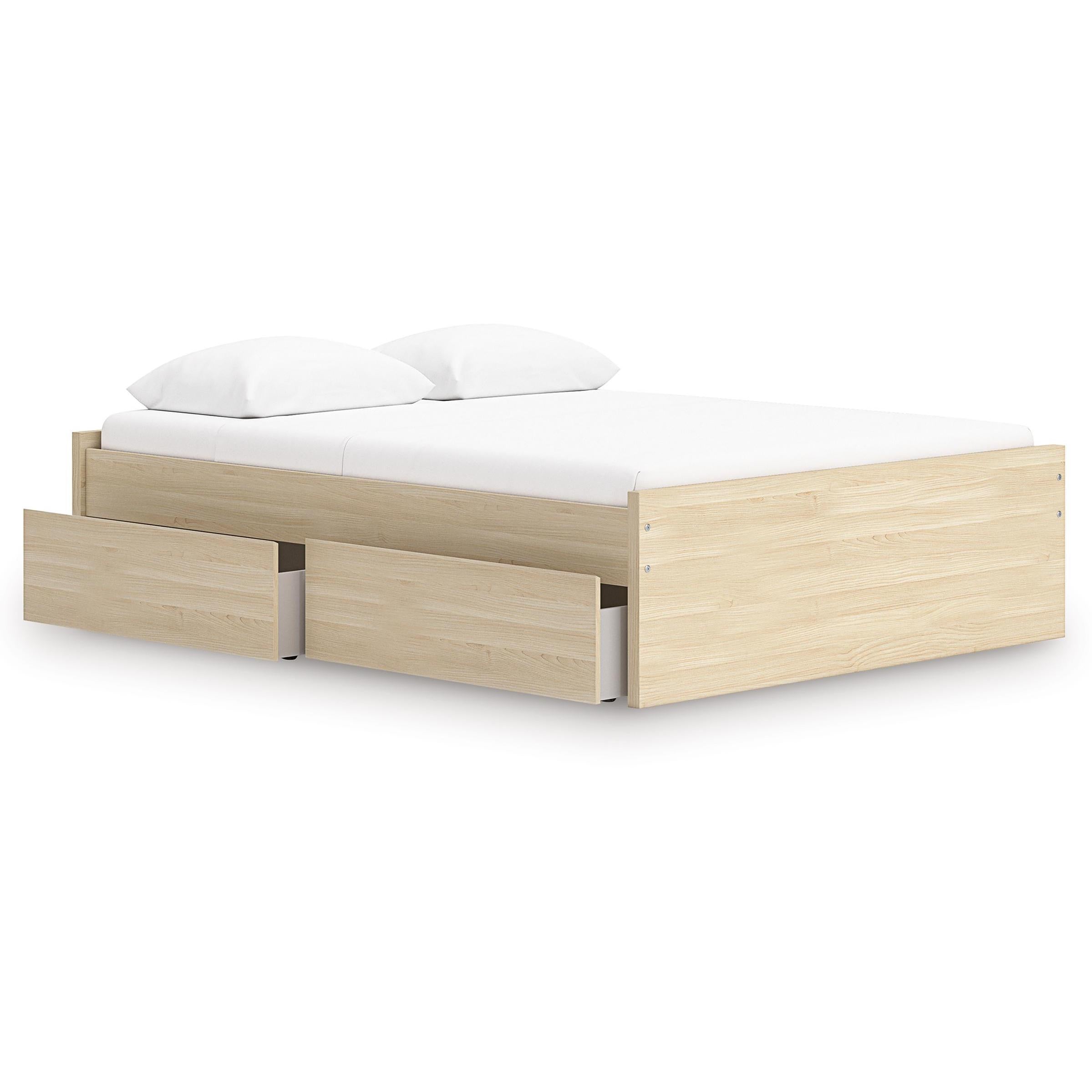 Size_Queen --  Onita EB9632B9 Queen Platform Bed with 1 Side Storage IMAGE 2