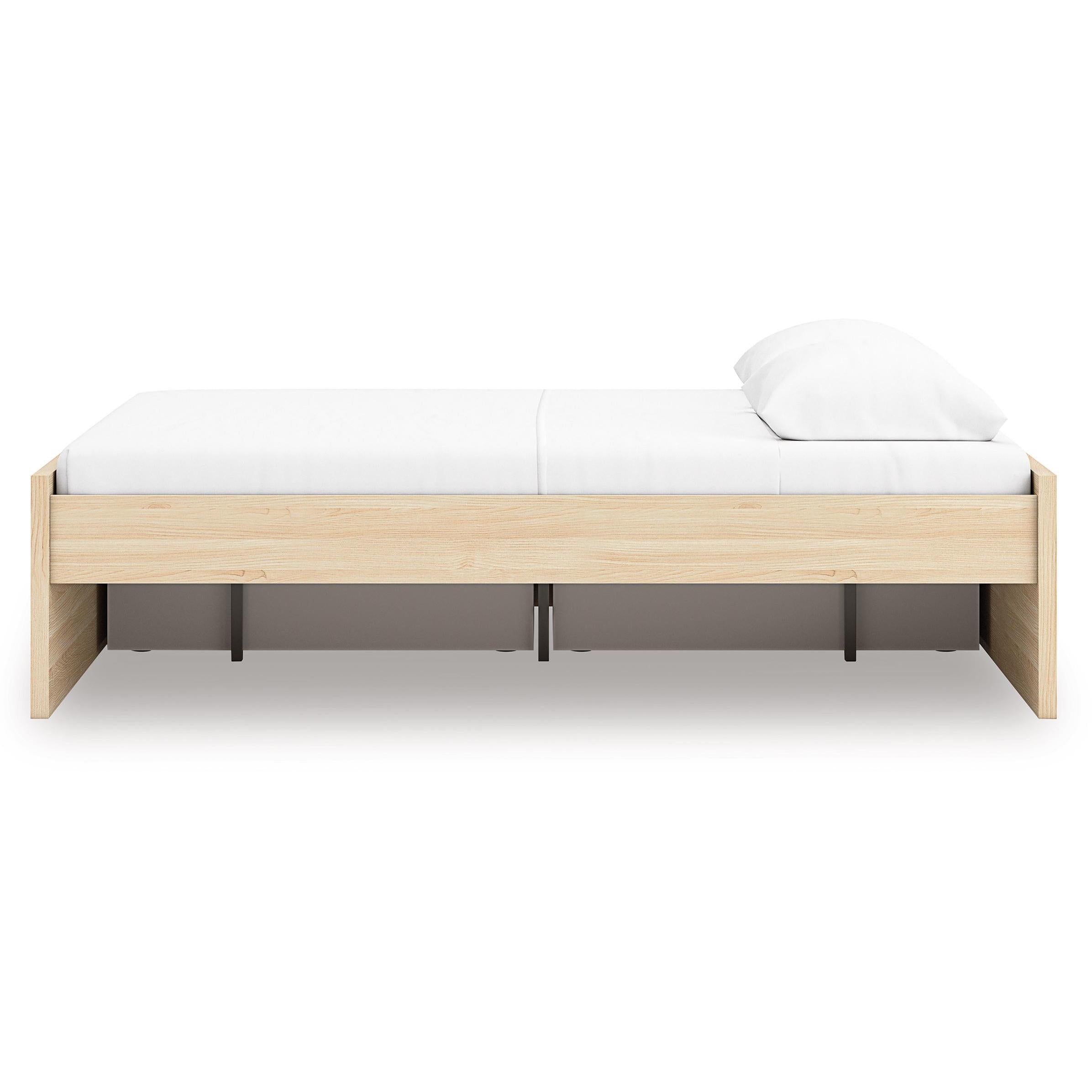  Size_Queen --  Onita EB9632B9 Queen Platform Bed with 1 Side Storage IMAGE 5