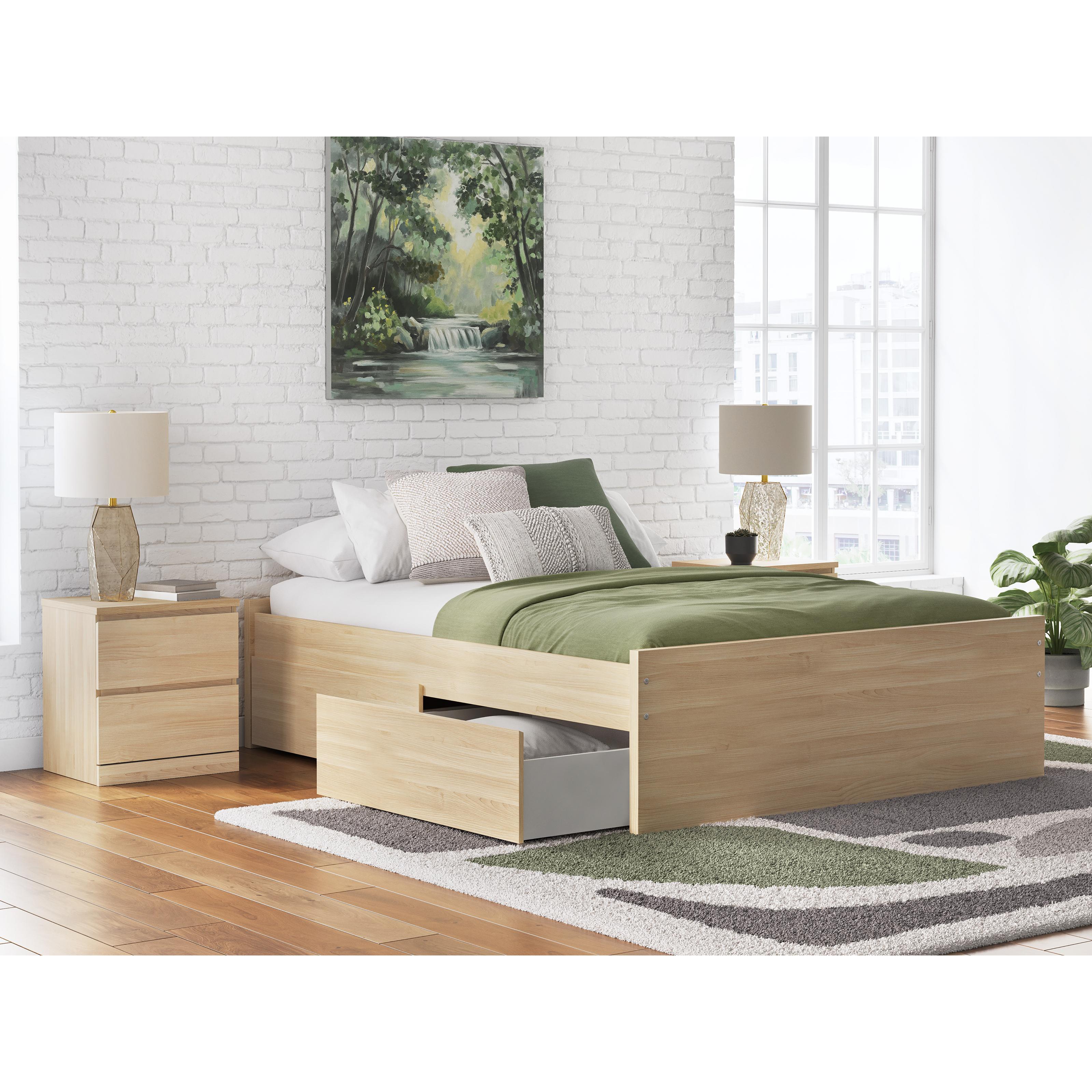  Size_Queen --  Onita EB9632B9 Queen Platform Bed with 1 Side Storage IMAGE 8