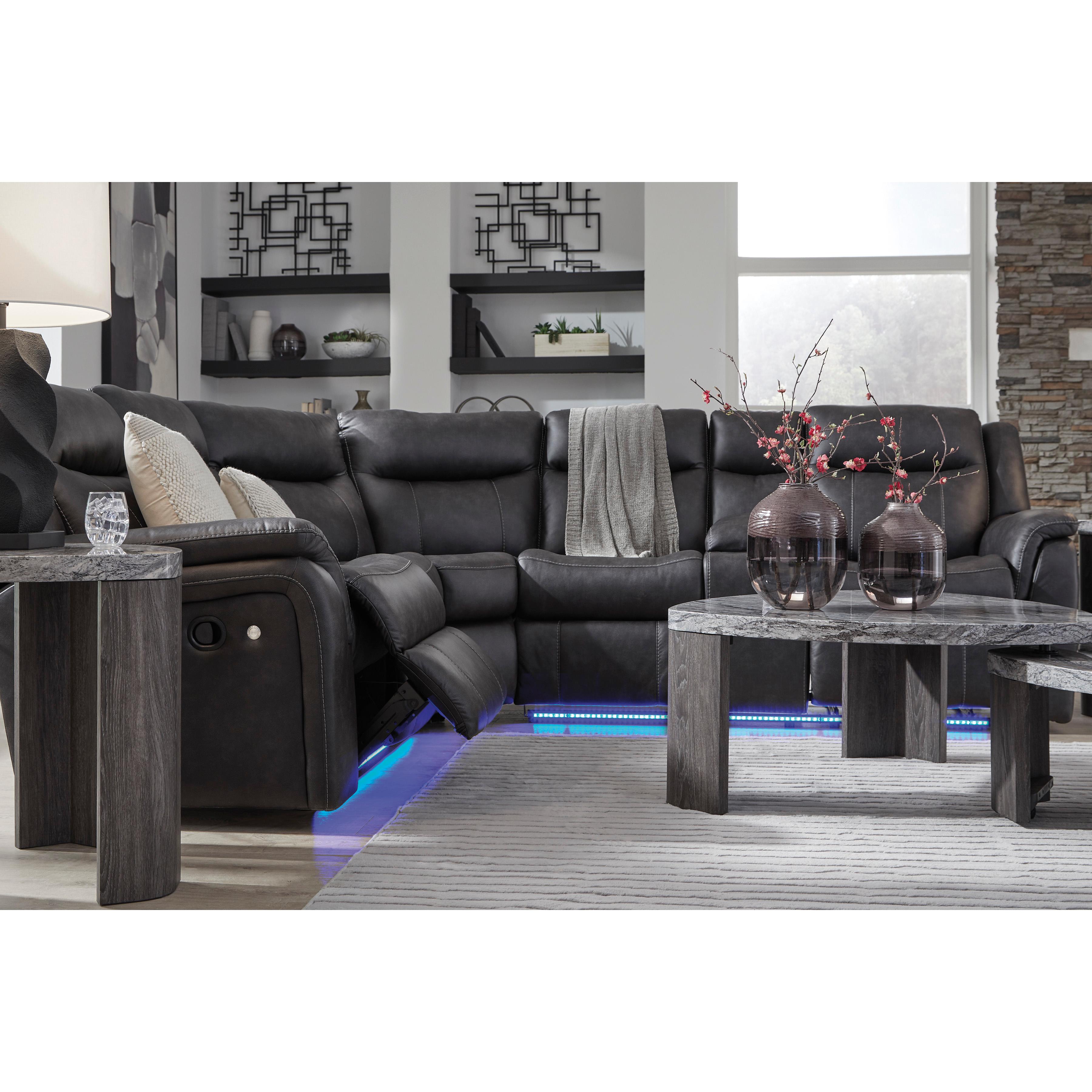 Signature Design by Ashley Sultan Meadow PC13001S1 2 pc Reclining Sectional IMAGE 11