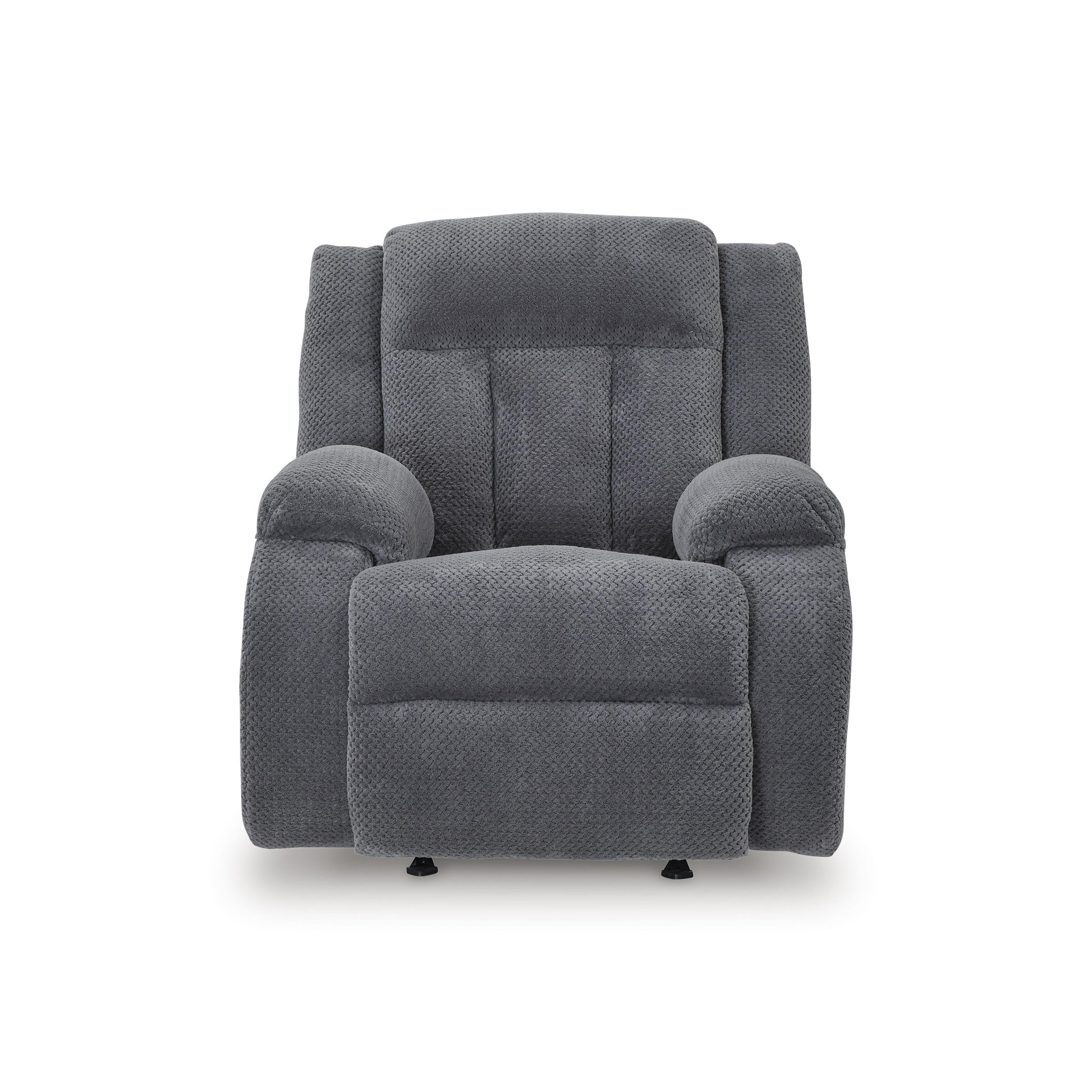  Manufacturer Color_Steel --  Signature Design by Ashley Observation Power Rocker Fabric Recliner IMAGE 3