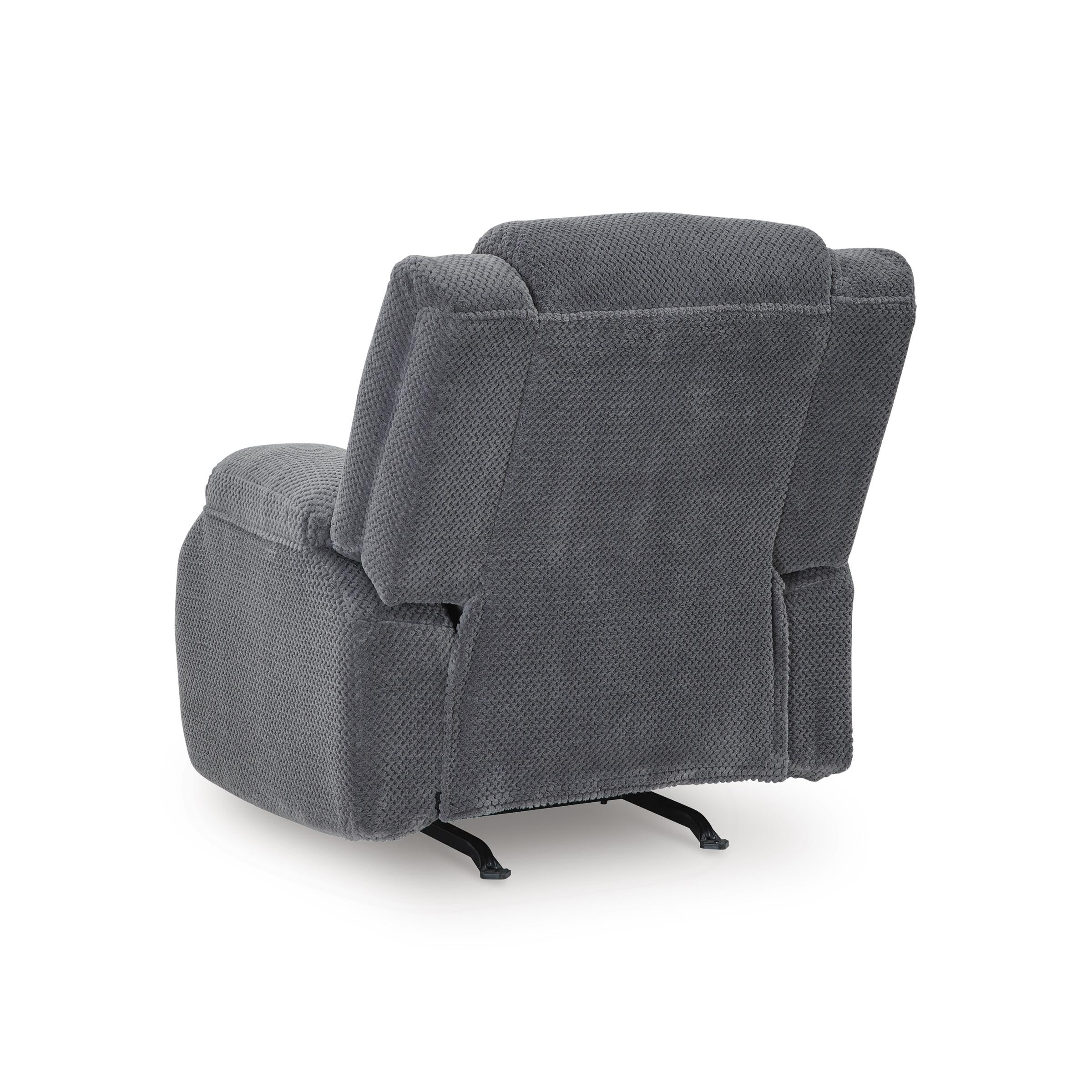  Manufacturer Color_Steel --  Signature Design by Ashley Observation Power Rocker Fabric Recliner IMAGE 4