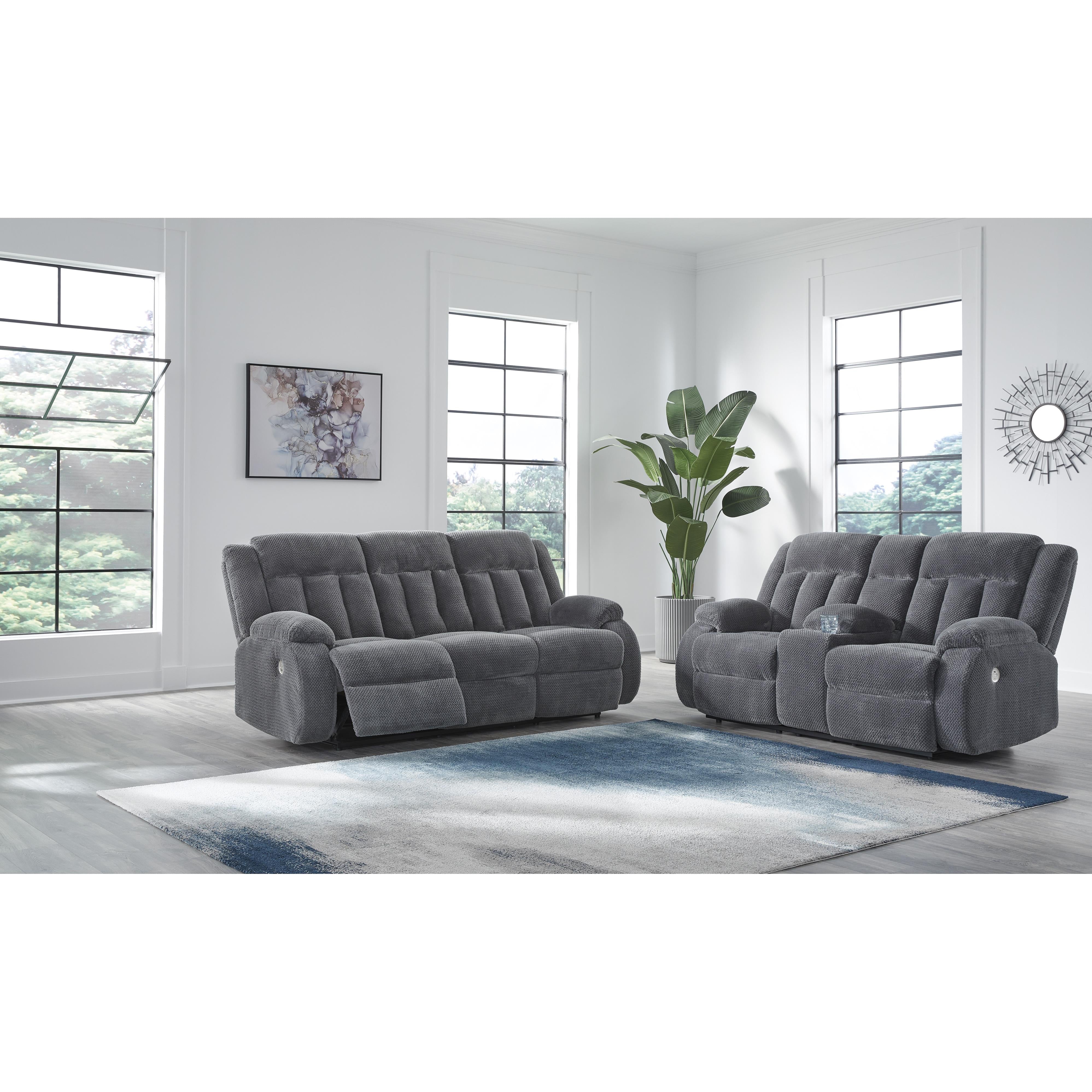  Manufacturer Color_Steel --  Signature Design by Ashley Observation Power Rocker Fabric Recliner IMAGE 7