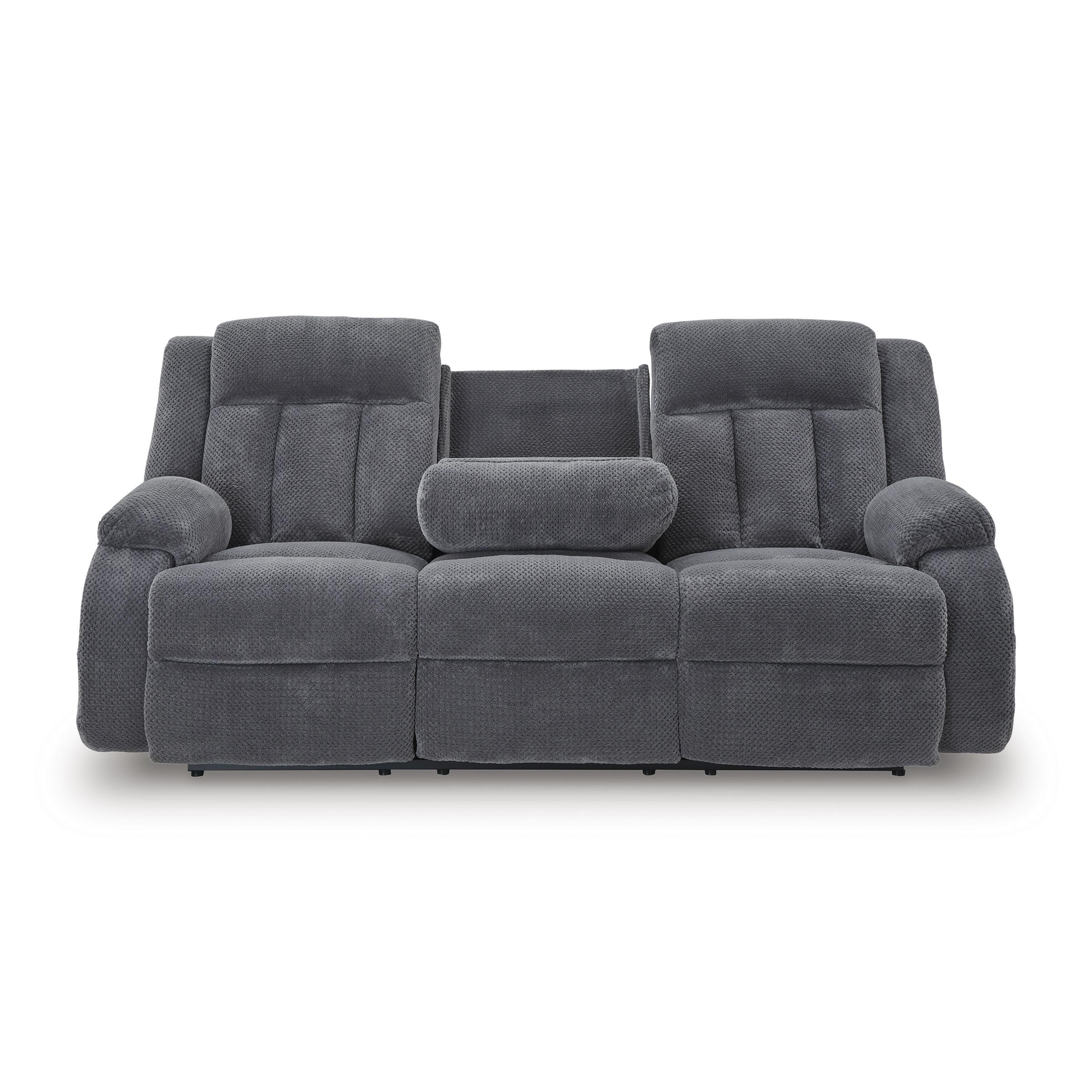  Manufacturer Color_Steel --  Signature Design by Ashley Observation Power Reclining Fabric Sofa IMAGE 4