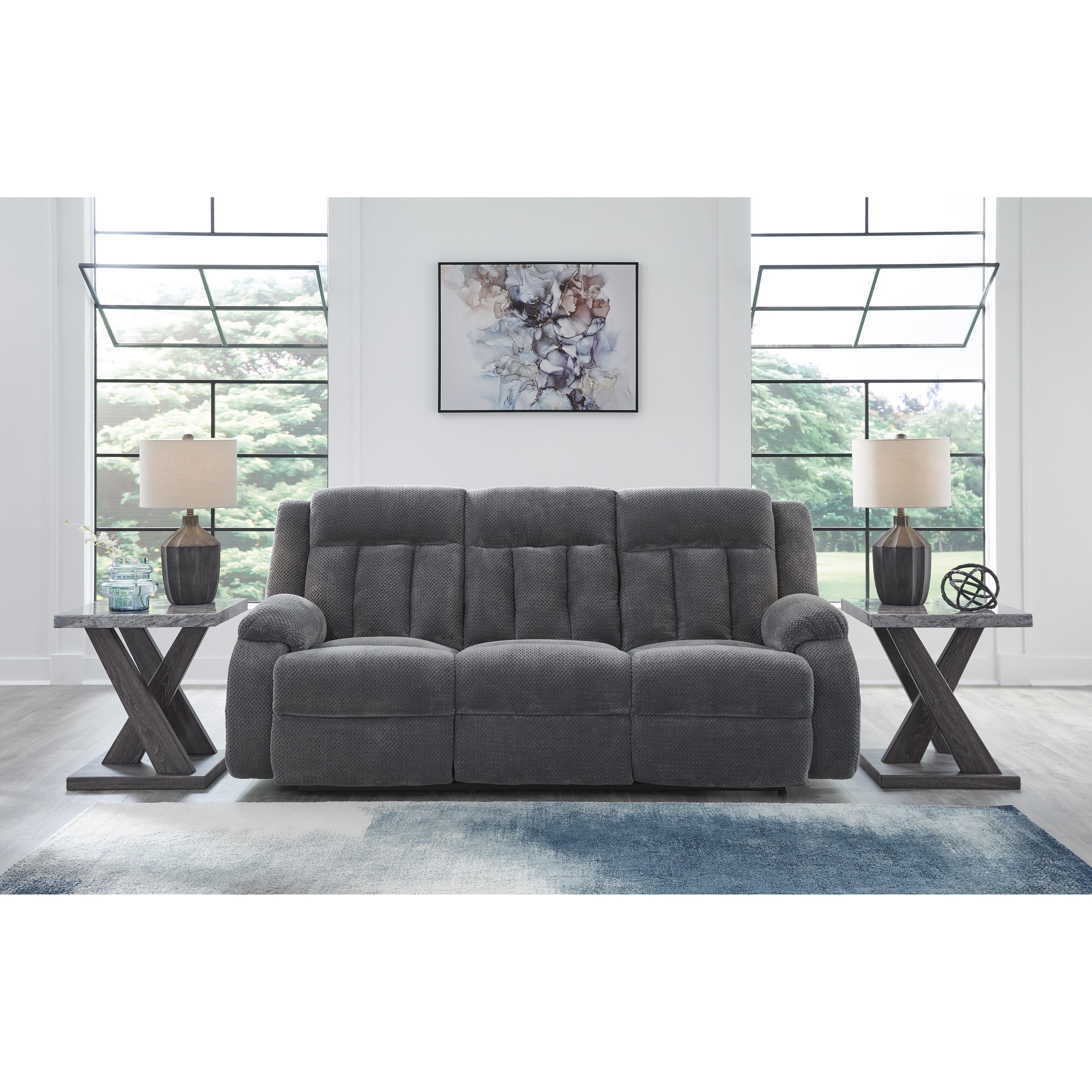  Manufacturer Color_Steel --  Signature Design by Ashley Observation Power Reclining Fabric Sofa IMAGE 6