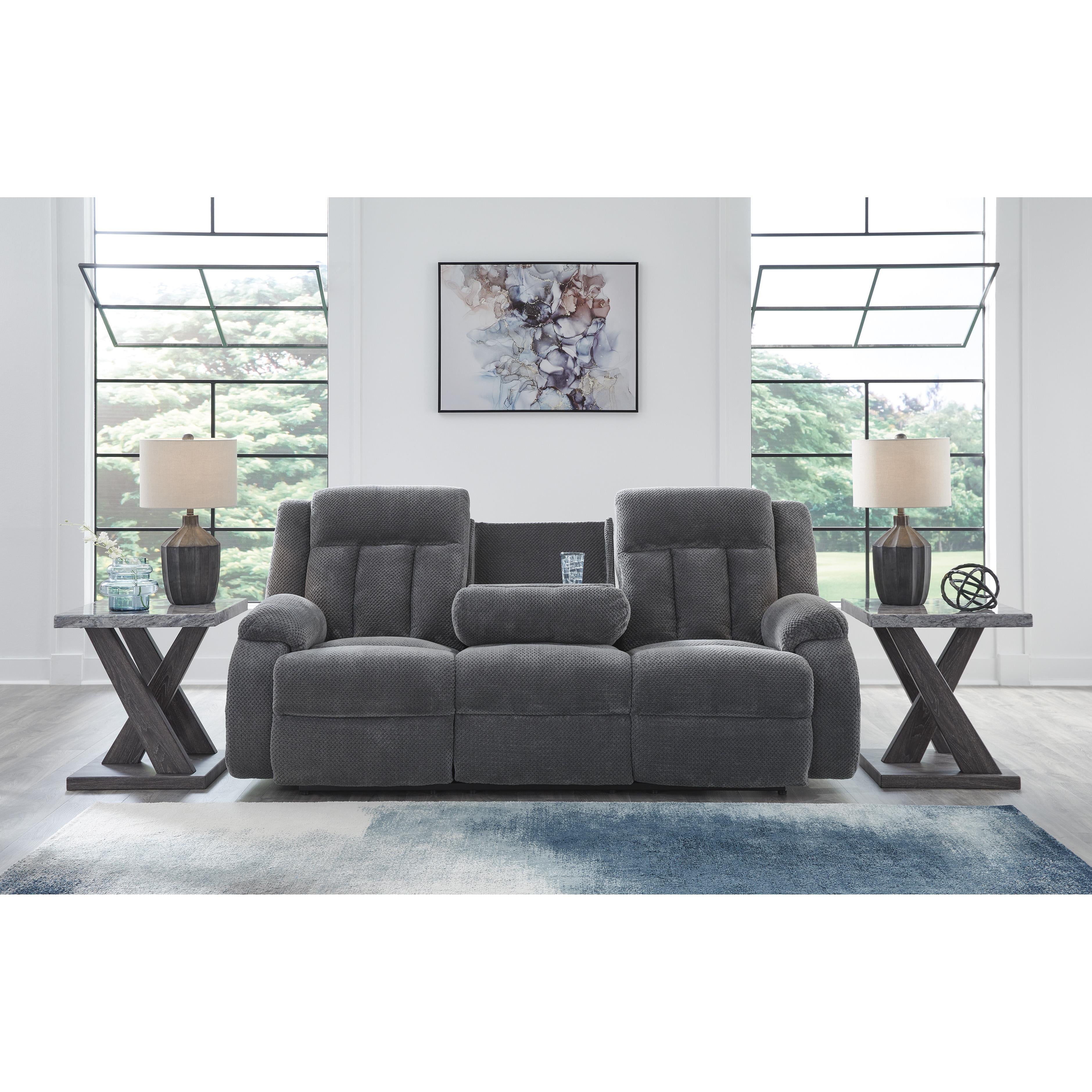  Manufacturer Color_Steel --  Signature Design by Ashley Observation Power Reclining Fabric Sofa IMAGE 7