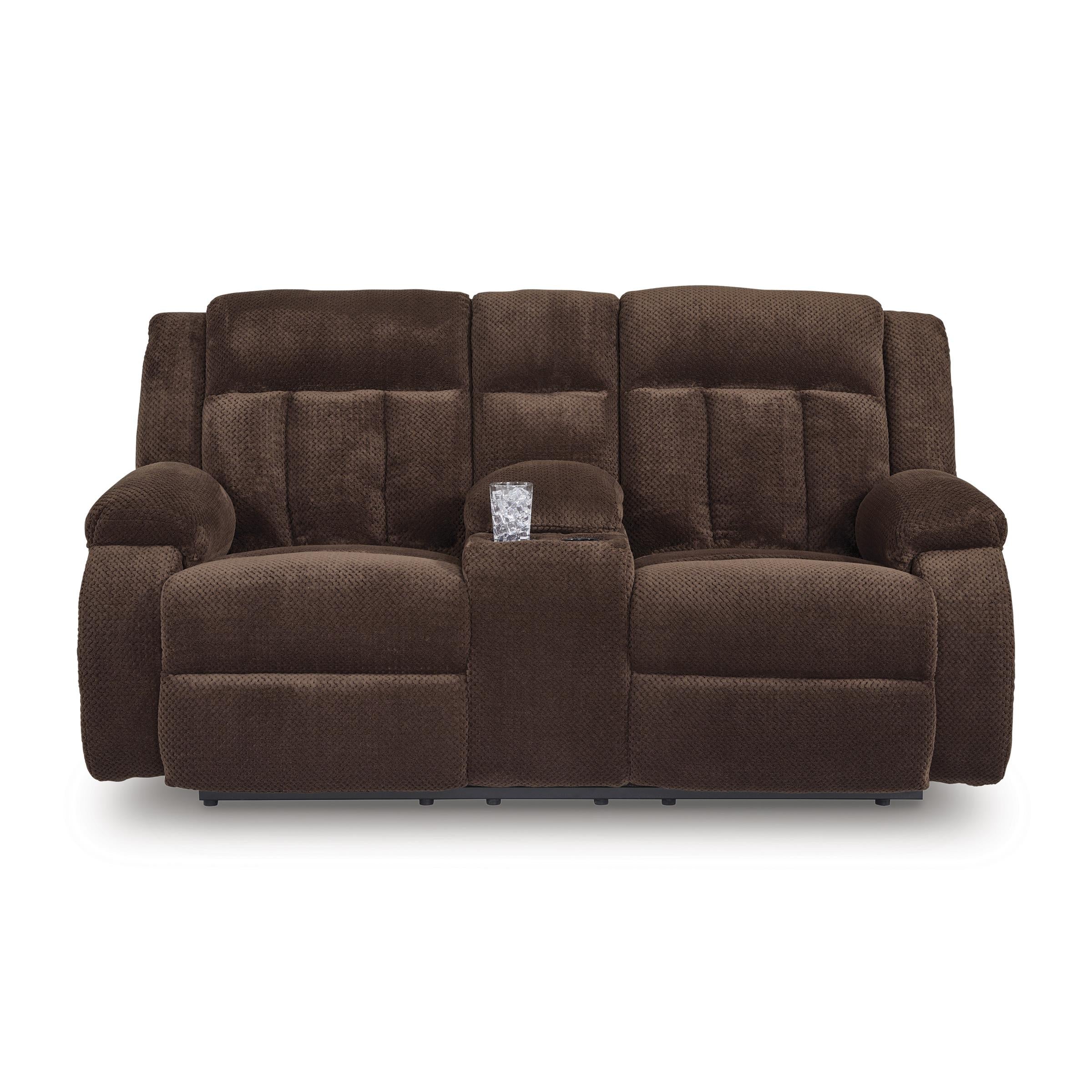  Manufacturer Color_Chocolate --  Observation PC2140696 Double Reclining Power Loveseat with Console IMAGE 2