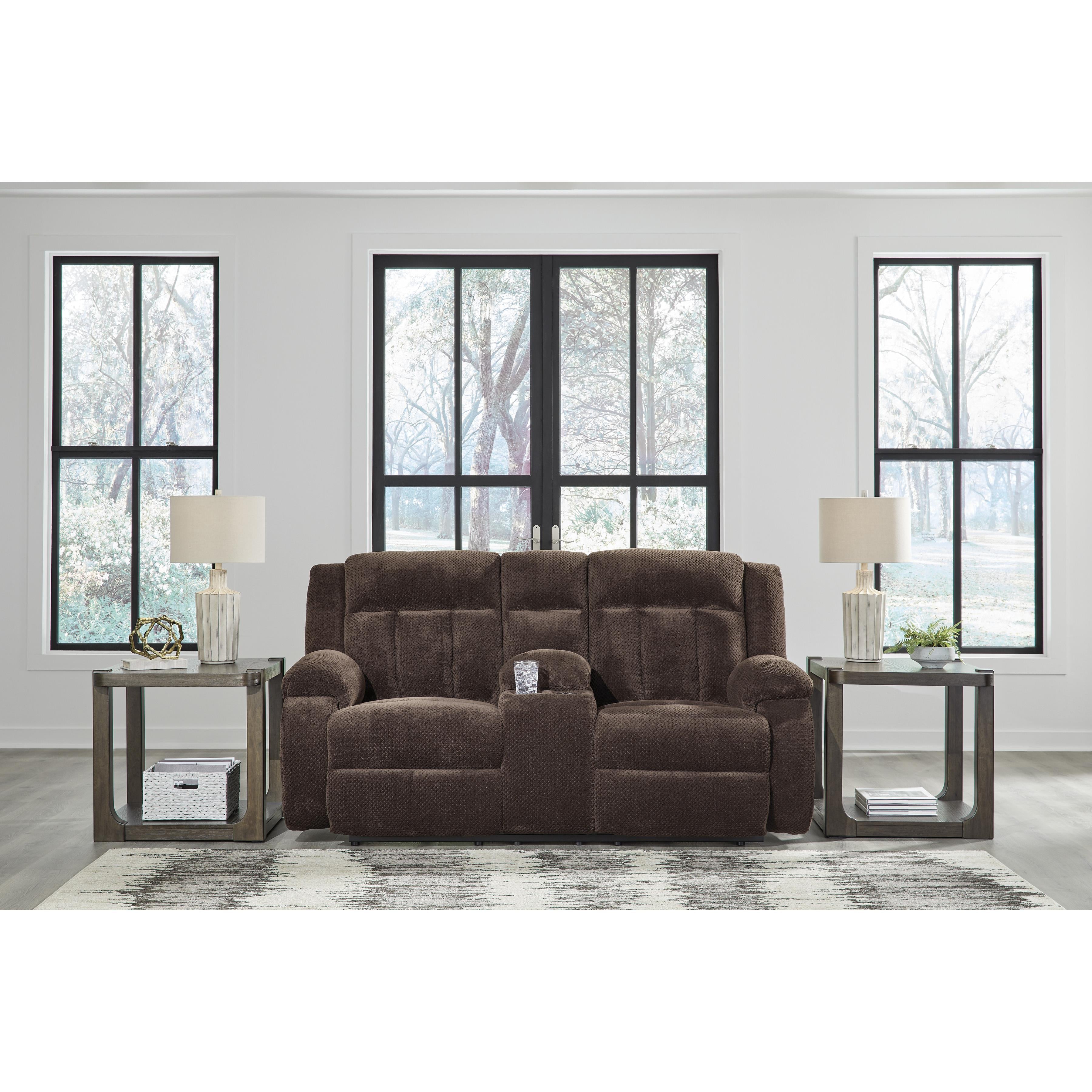  Manufacturer Color_Chocolate --  Observation PC2140696 Double Reclining Power Loveseat with Console IMAGE 4