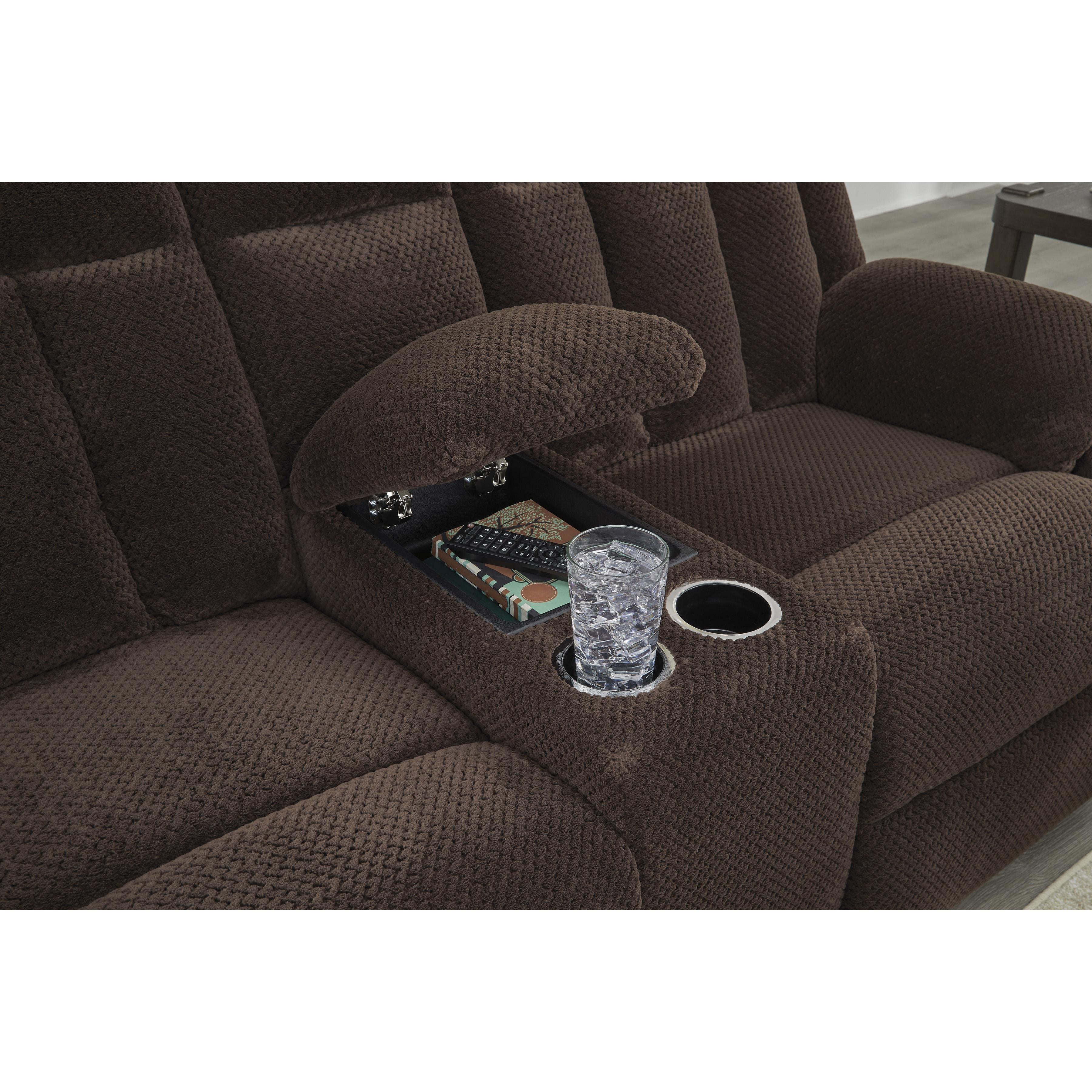  Manufacturer Color_Chocolate --  Observation PC2140696 Double Reclining Power Loveseat with Console IMAGE 5