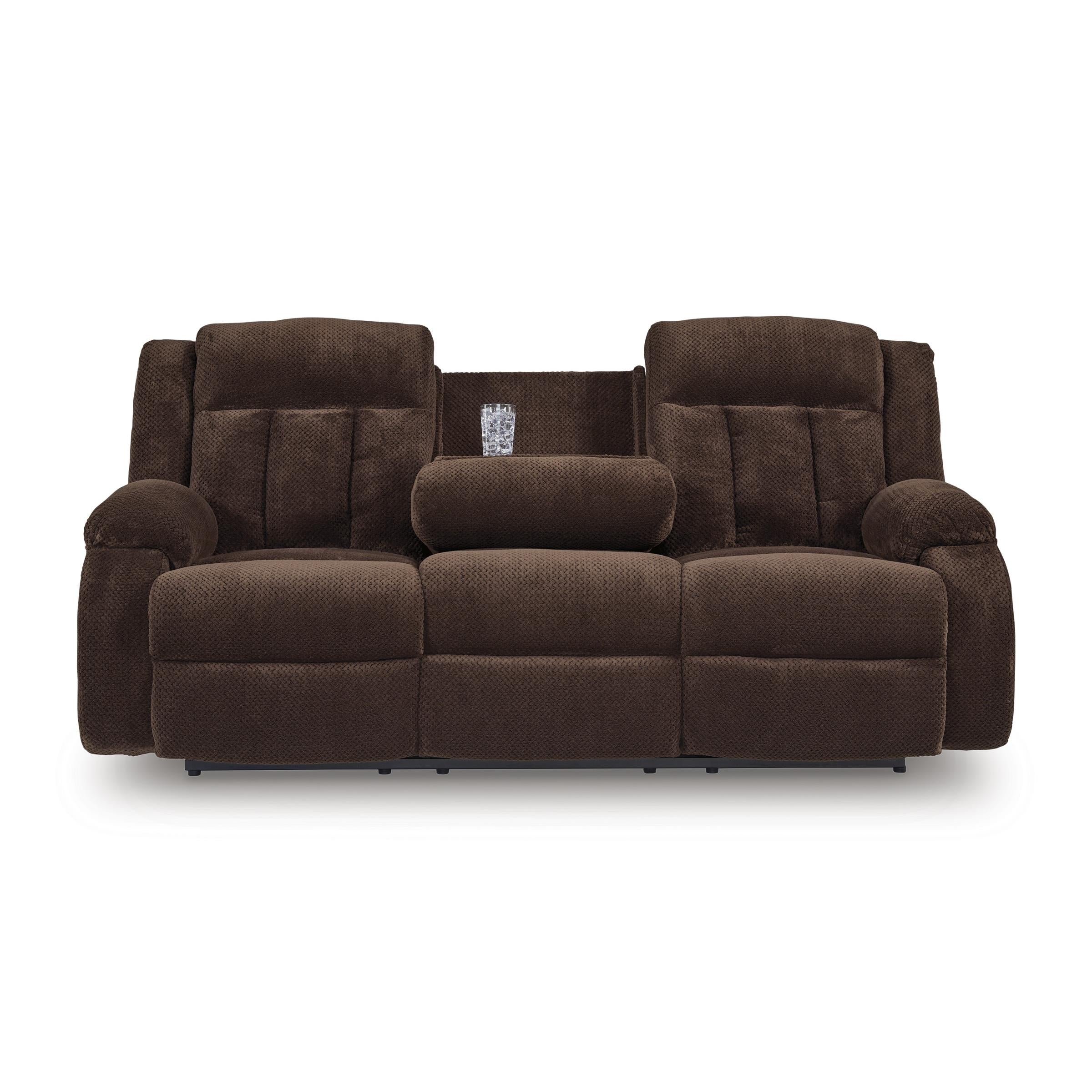  Manufacturer Color_Chocolate --  Observation PC2140699 Reclining Power Sofa with Drop Down Table IMAGE 3