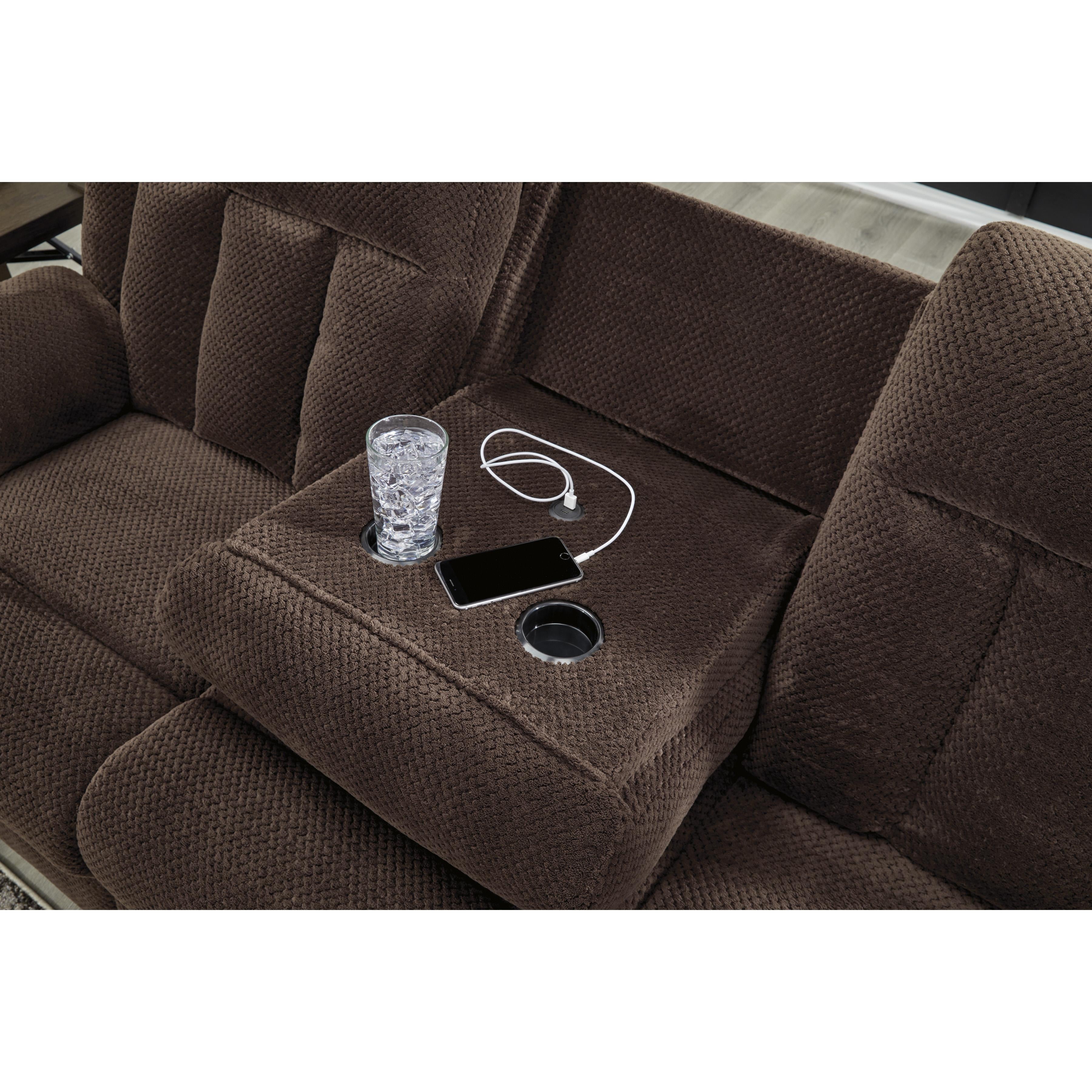  Manufacturer Color_Chocolate --  Observation PC2140699 Reclining Power Sofa with Drop Down Table IMAGE 7